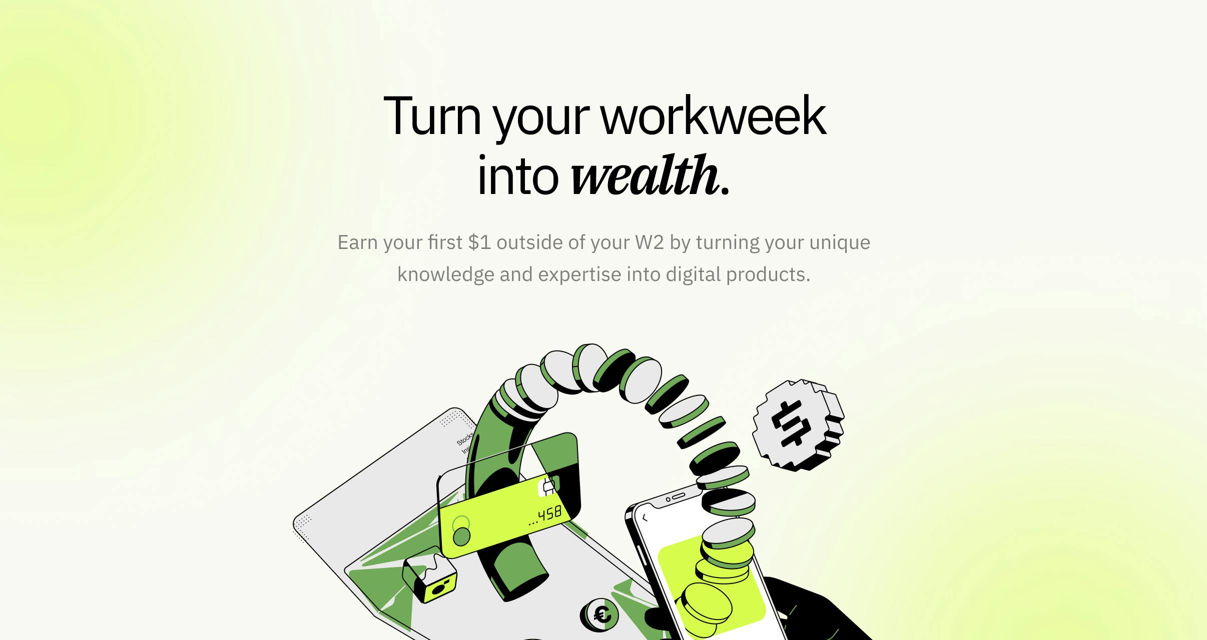 Capture, share, and monetize the things you create at work.