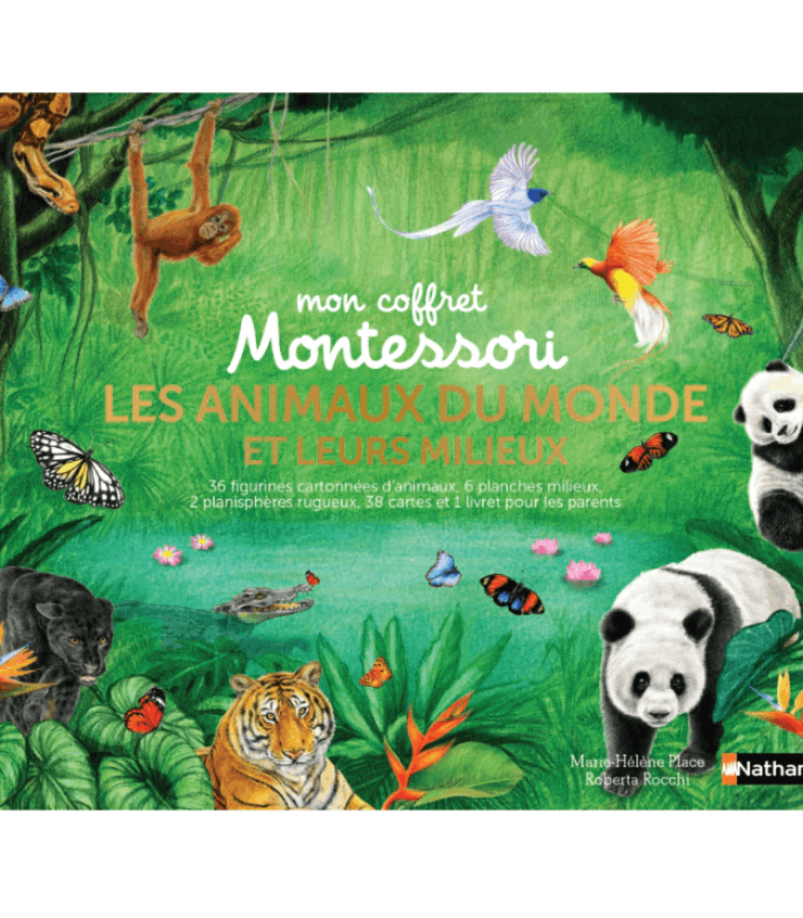 Mon Coffret Montessori Les Animaux Du Monde Et Leur Milieu - Nathan -  Lib&Lou
