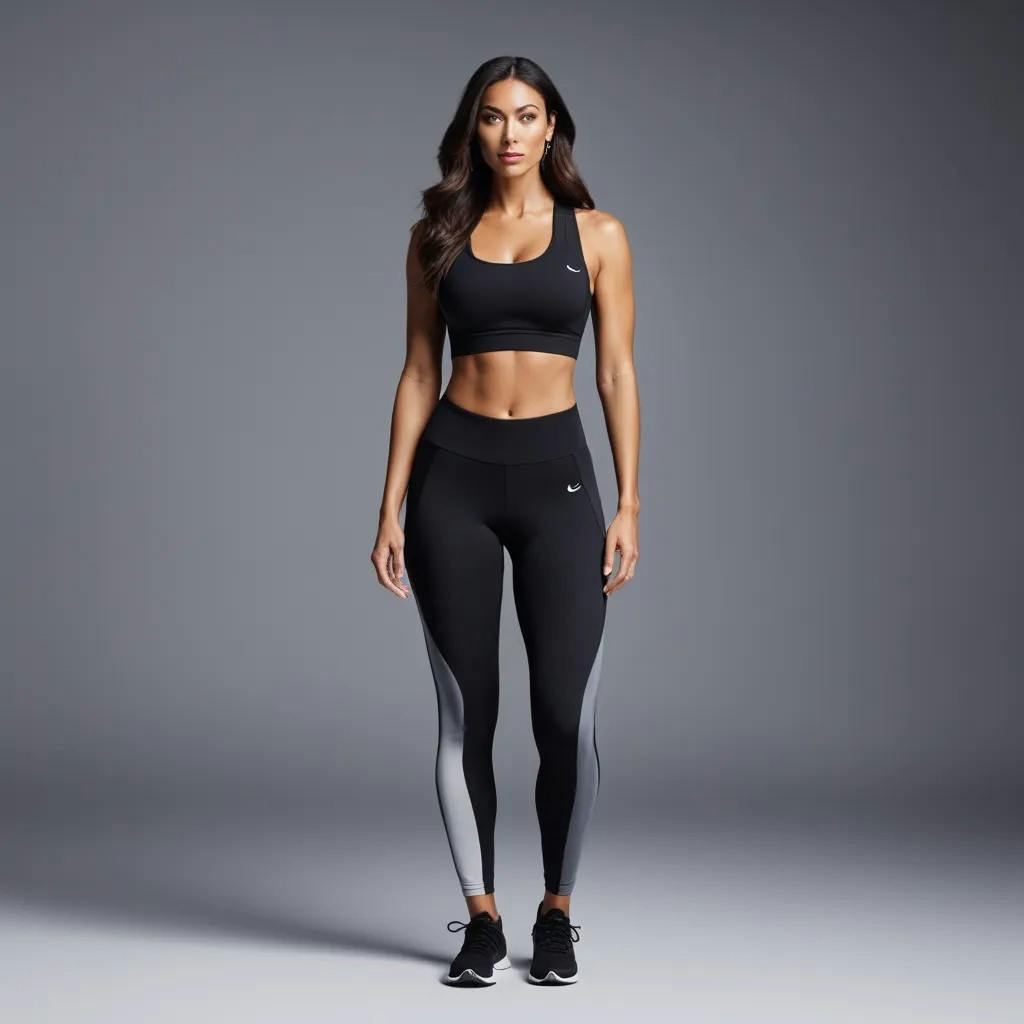 AI fashion clothing design | Luxury Activewear leggings and bra 