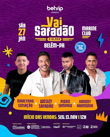 Flyer Sacode do Piseiro Cantores João Gomes, Zé Vaqueiro e Nattan