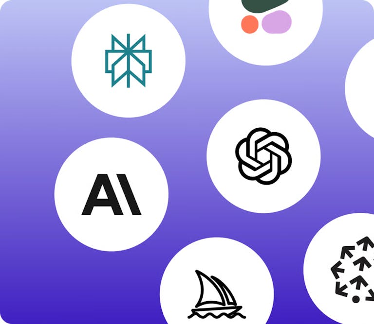 Logos of several AI models including Anthropic and OpenAI.