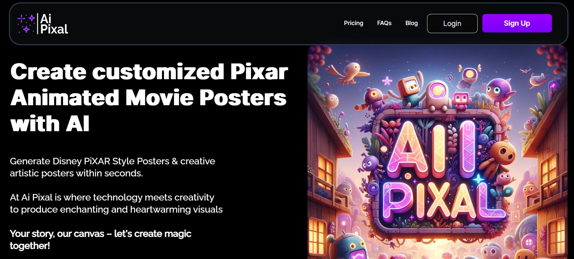 Home - AiPixal Disney Pixar style Movie Posters
