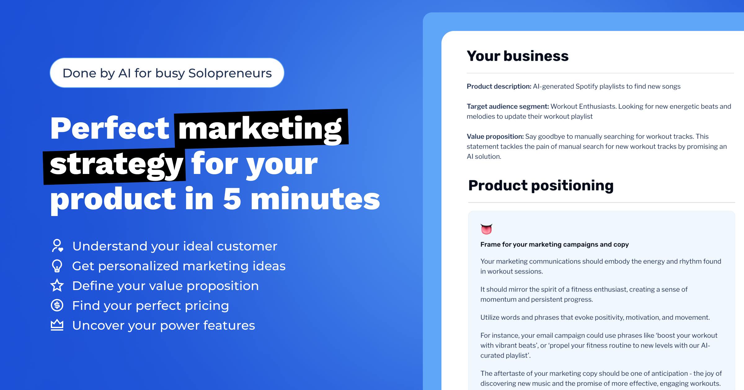 Marketing Strategy Generator — Done in 5 minutes by AI