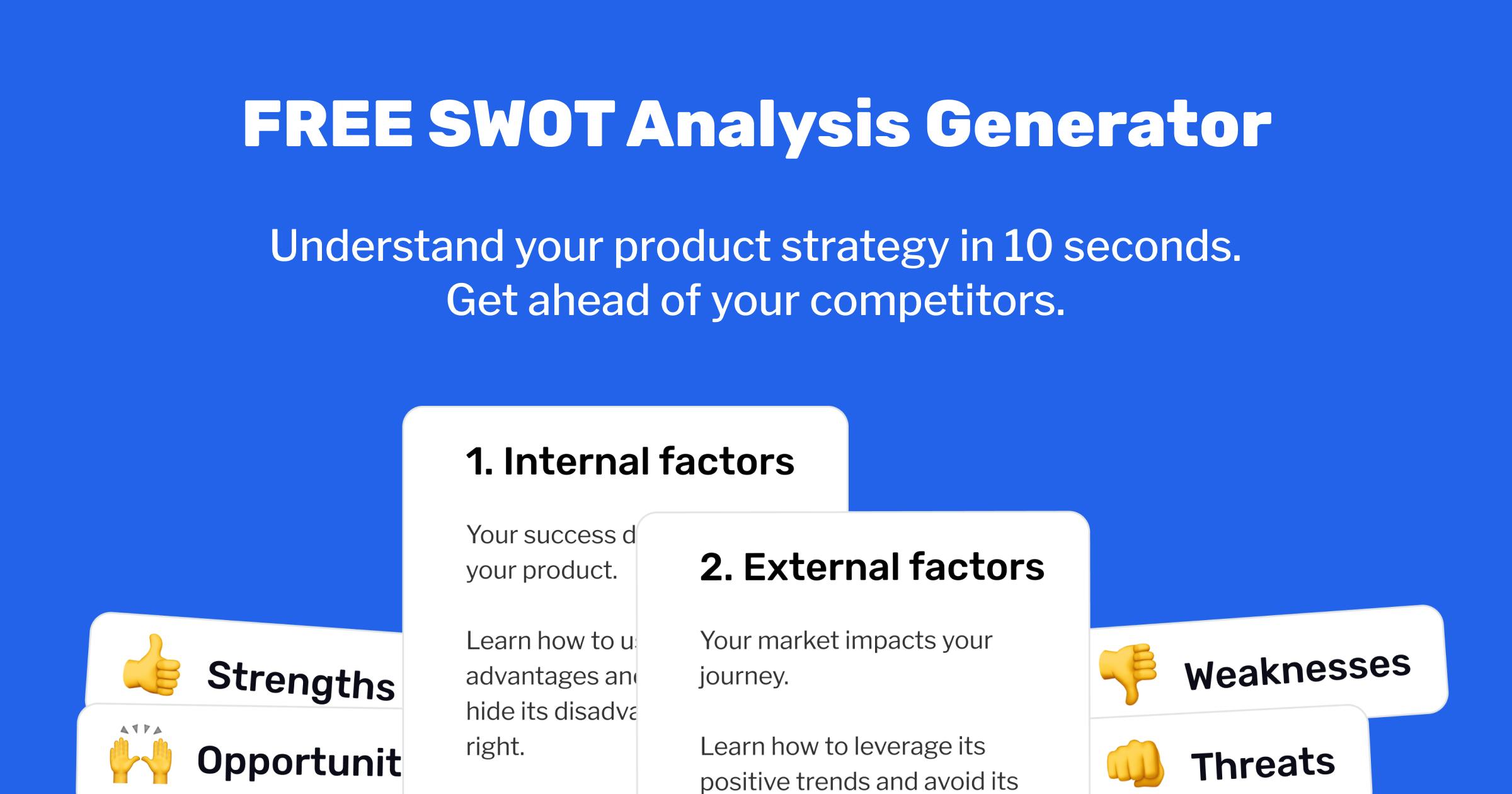 AI SWOT Analysis Generator 100 Free No Email Required Ai swot analysis generator 100 free no email required