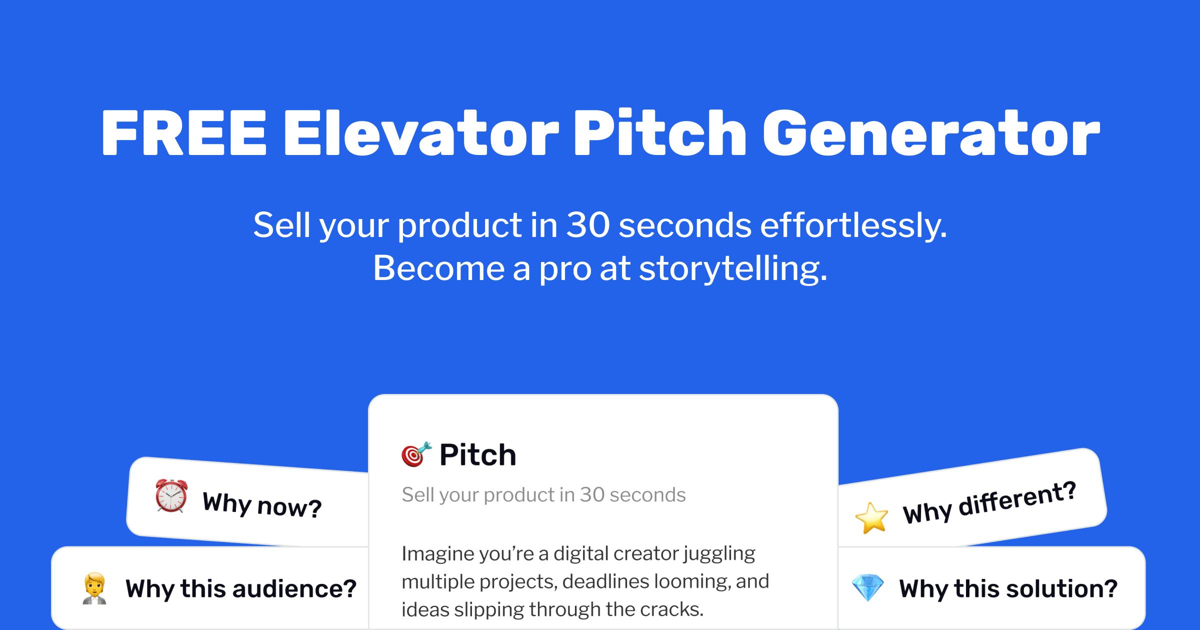 AI Elevator Pitch Generator 100 Free No Email Required ai-elevator-pitch-generator-100-free-no-email-required