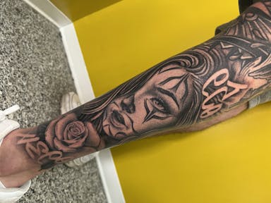 TattooGigs tattoo from Stefania C tattoo artist (Realism, Black and grey, Chicano, Blackwork style)