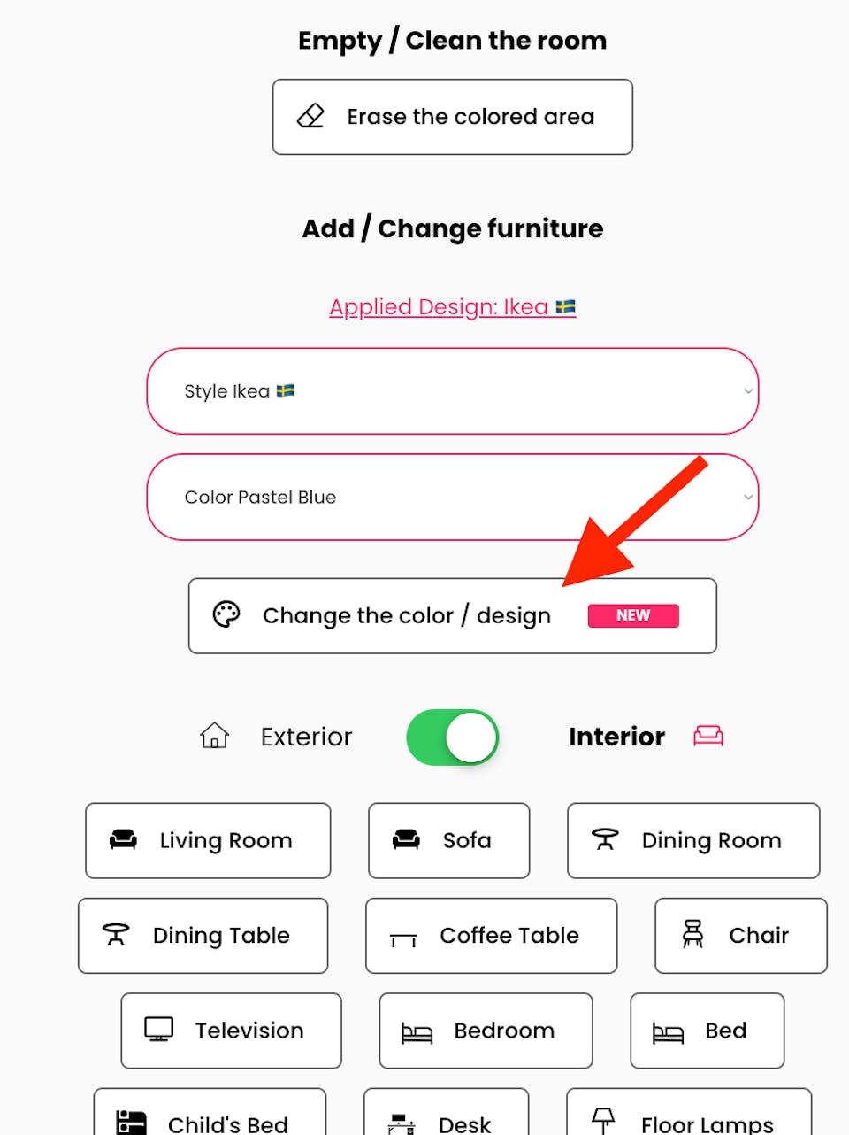 Software to Change Wall Colors AI]