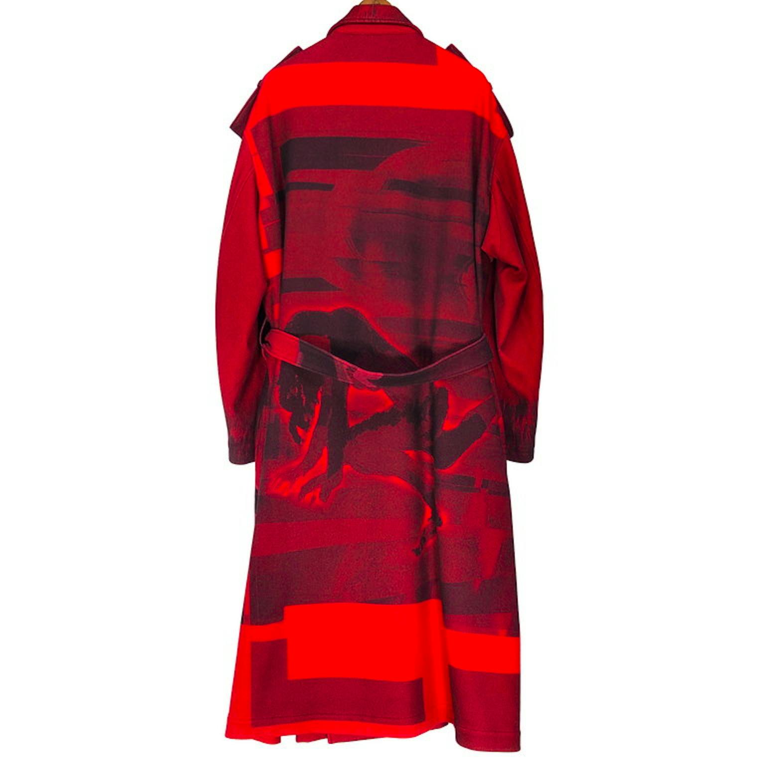Yohji Yamamoto Pour Homme 18AW 赤フラノトレンチコート おいで私の 