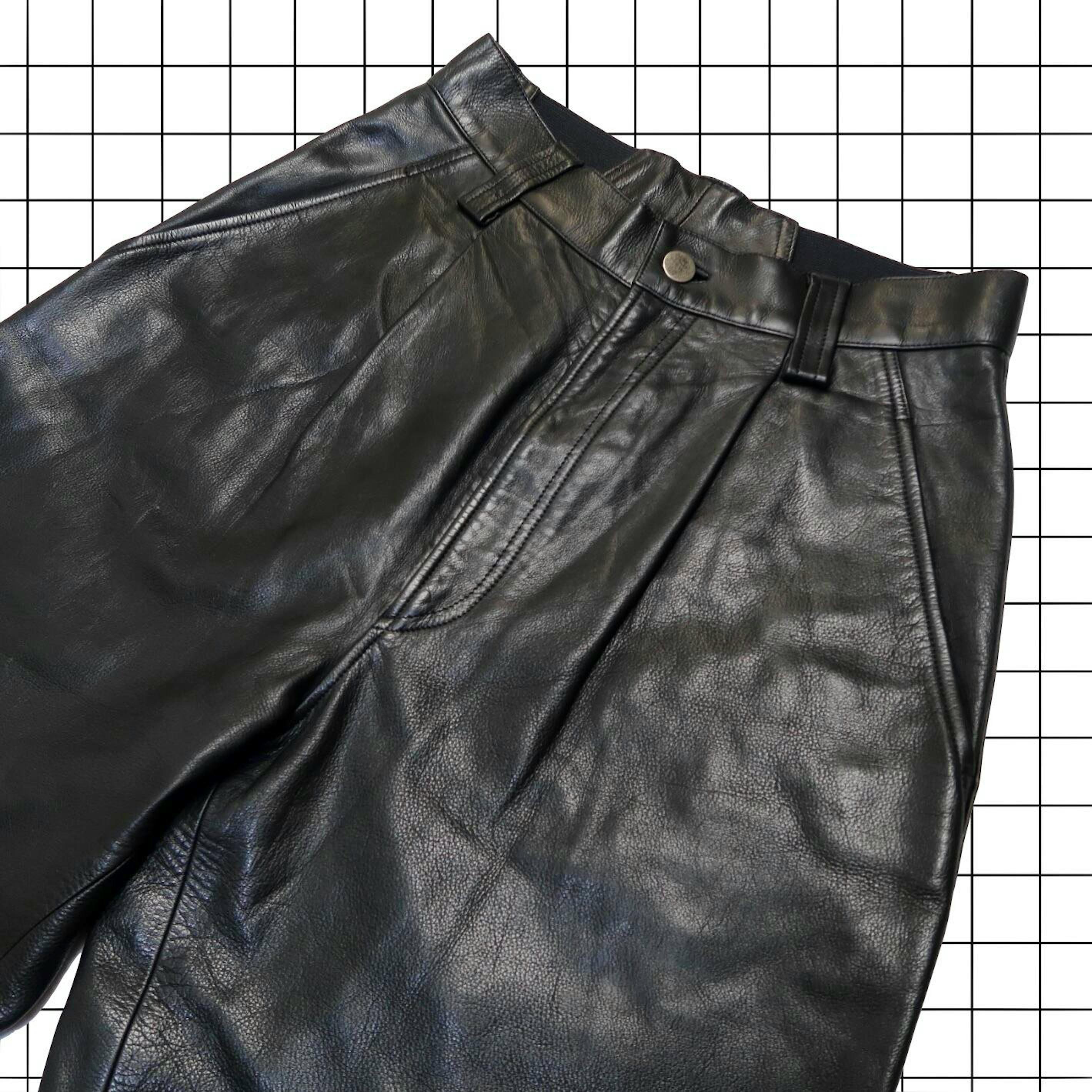 80s TOKIO KUMAGAI HOMME DE NUIT leather pants - ARCHIVESTOCK
