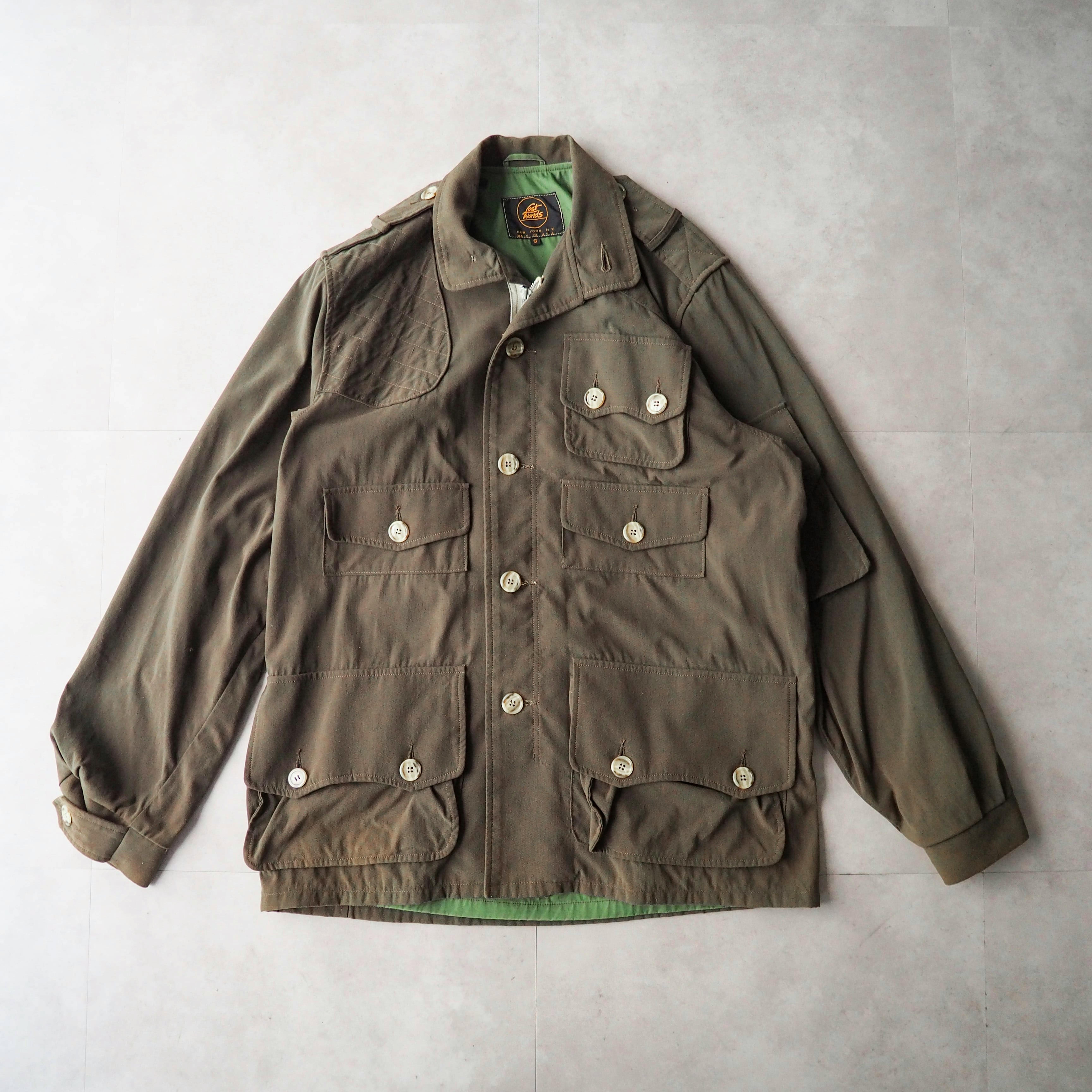 Lost Worlds” hunting × military multi pockets jacket ロスト 