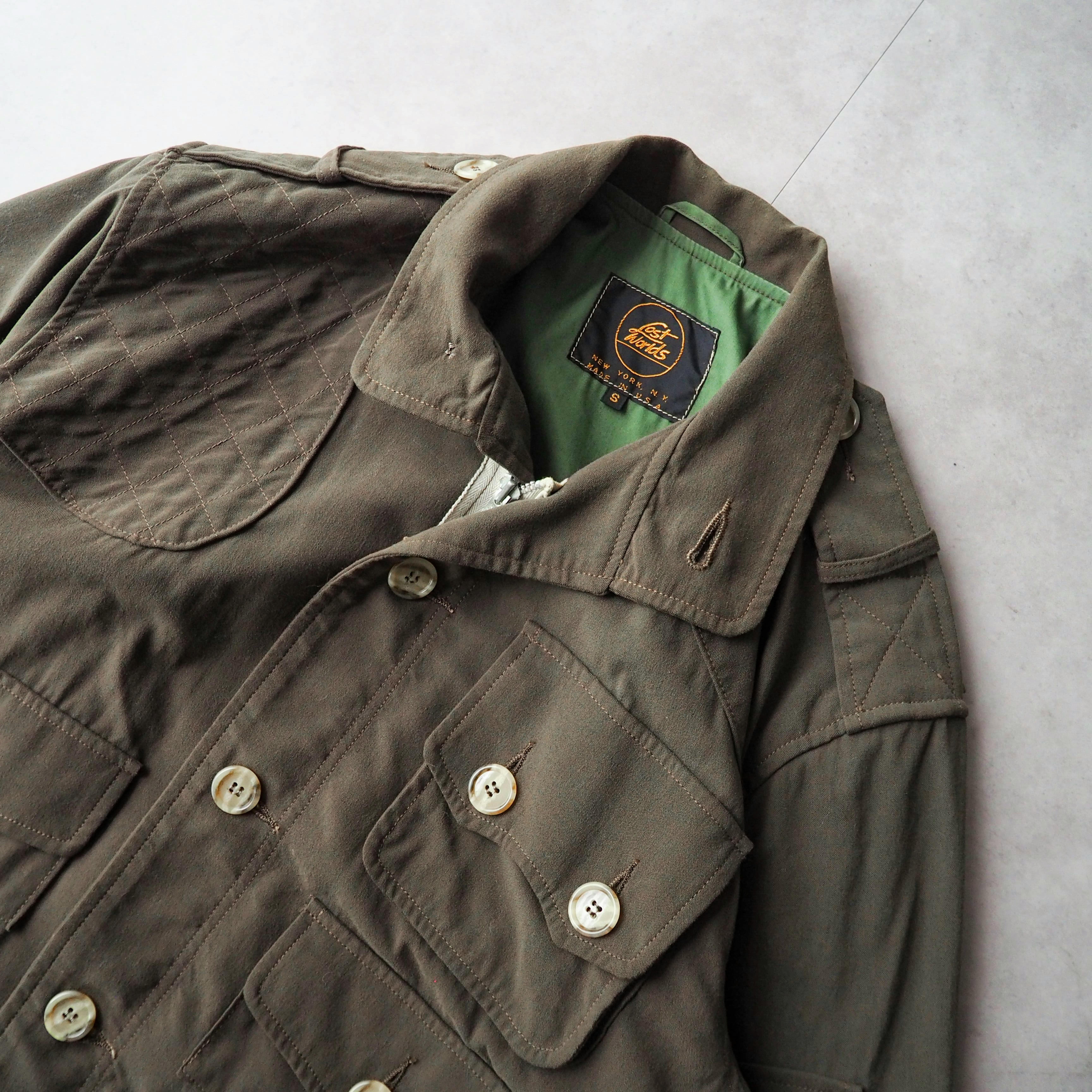 Lost Worlds” hunting × military multi pockets jacket ロスト 