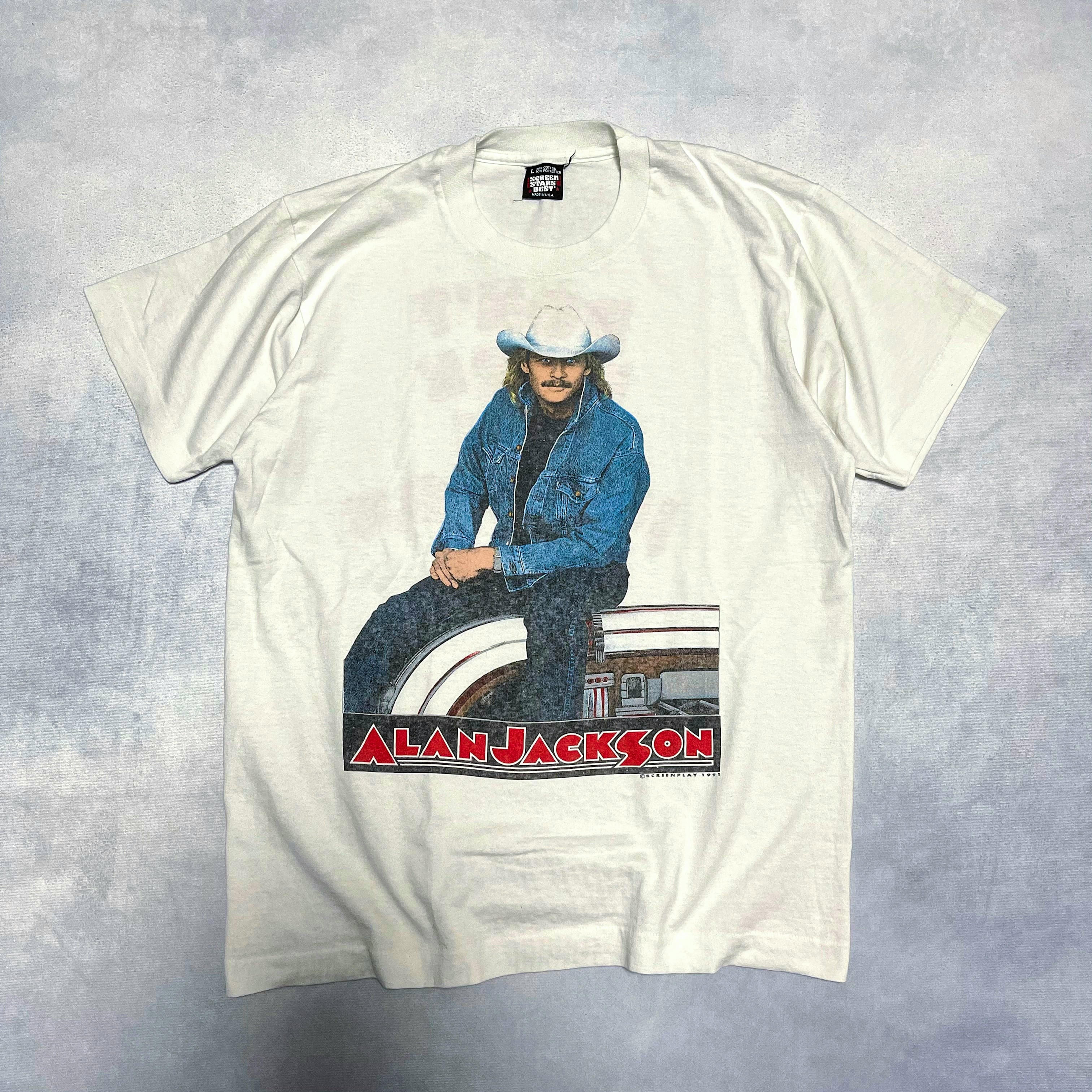 90s USA製 バンドTシャツ アランジャクソン ヴィンテージ Lサイズ 