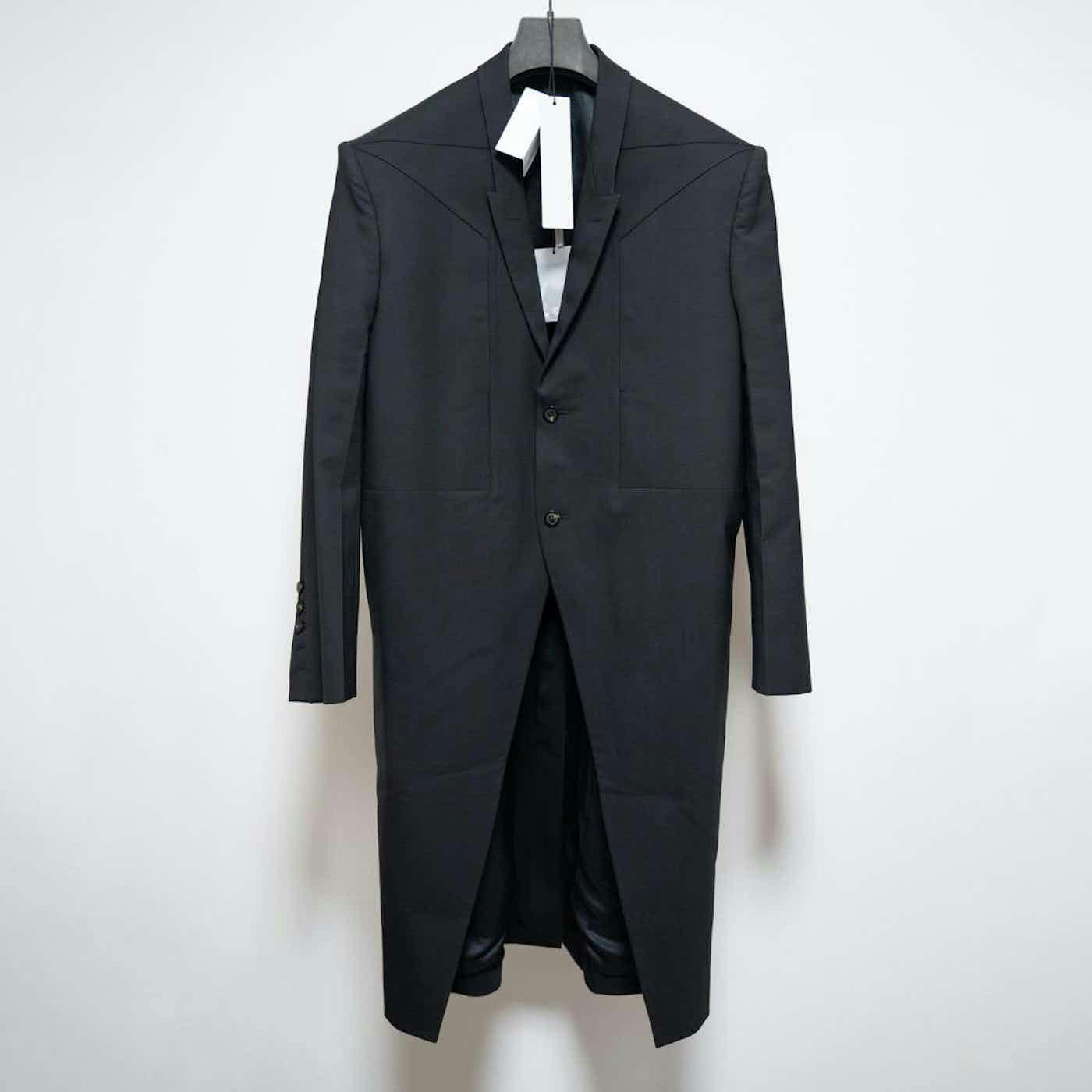 リックオウエンス Rick Owens ウール ジップアップ ロングコート 撒い  