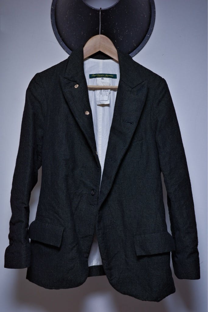 希少】paul harnden 激し レザージャケットleather blazer
