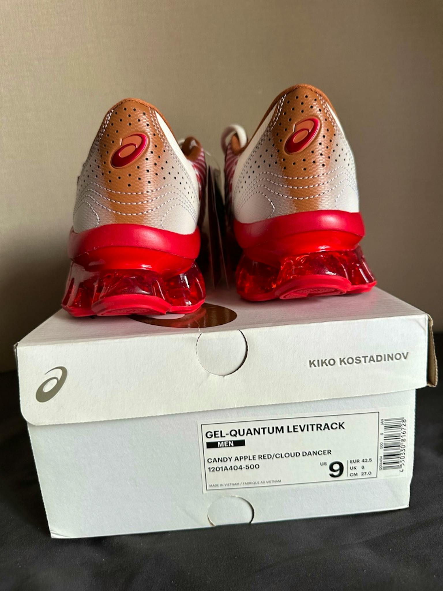 Kiko Kostadinov x ASICS gel-quantum levitrack candy apple red 27cm 