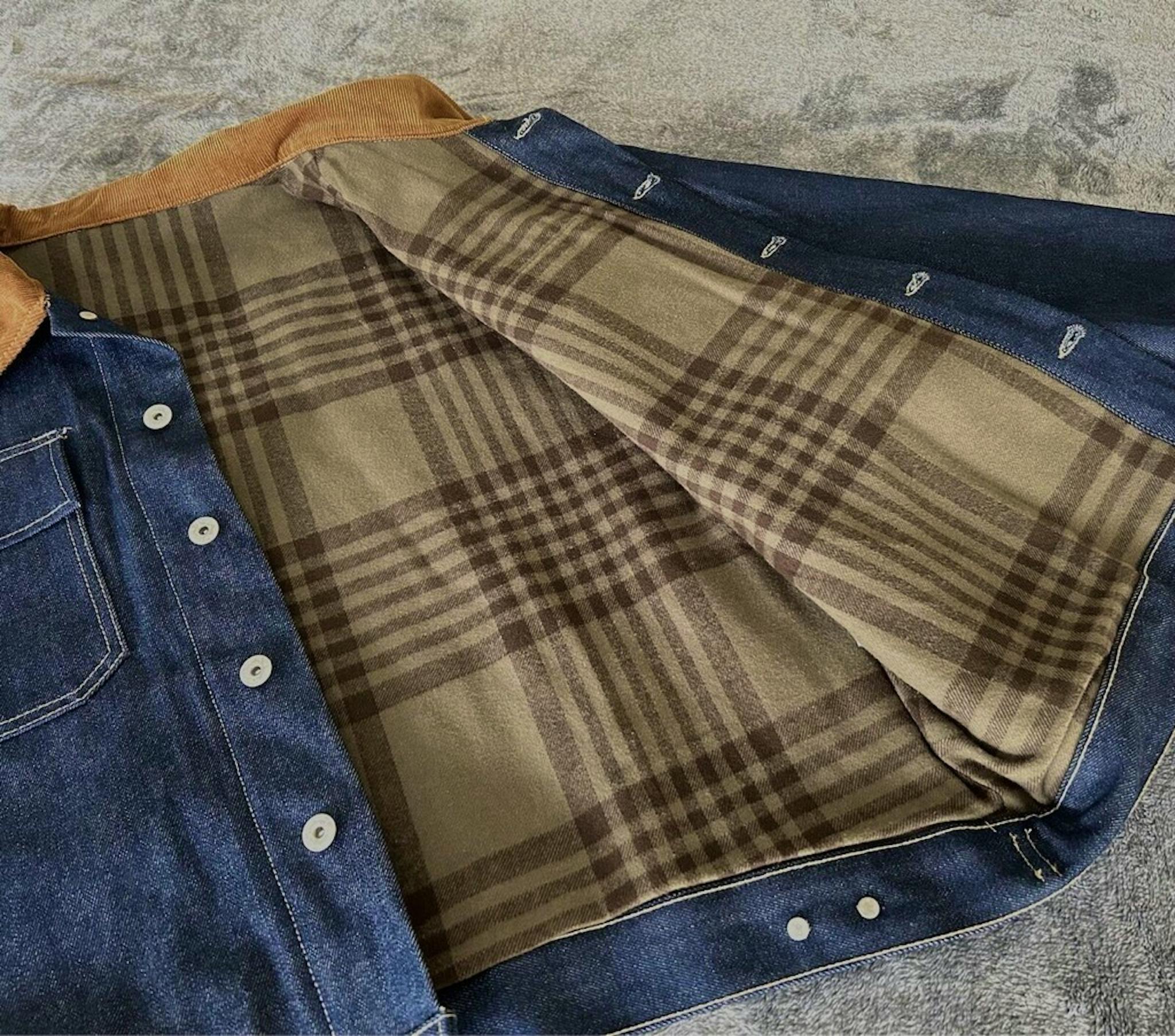 Yeezy season6 denim flannel jacket sample L - ARCHIVESTOCK