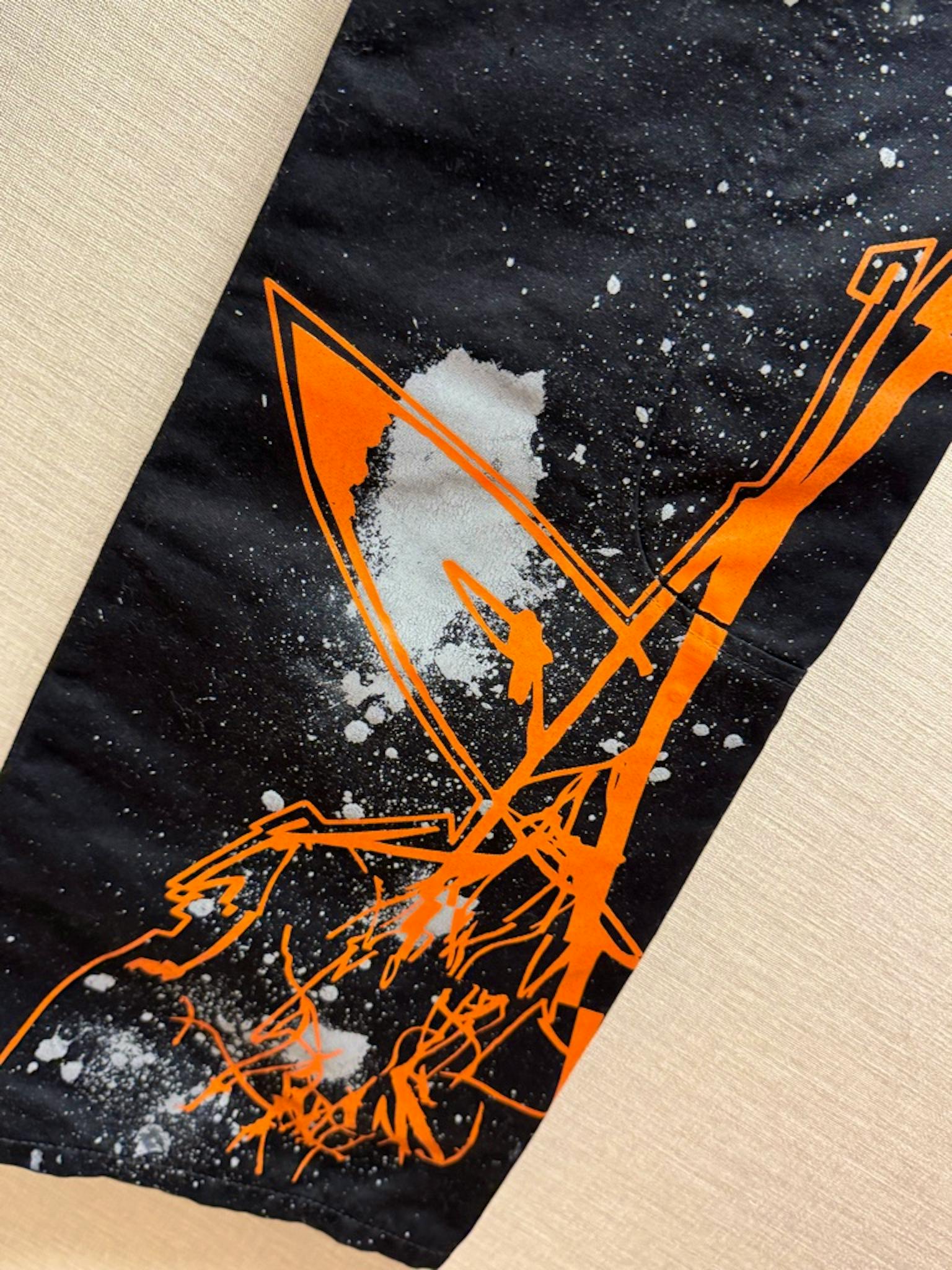 希少】off white futura コラボ グラフィティペイントパンツ 