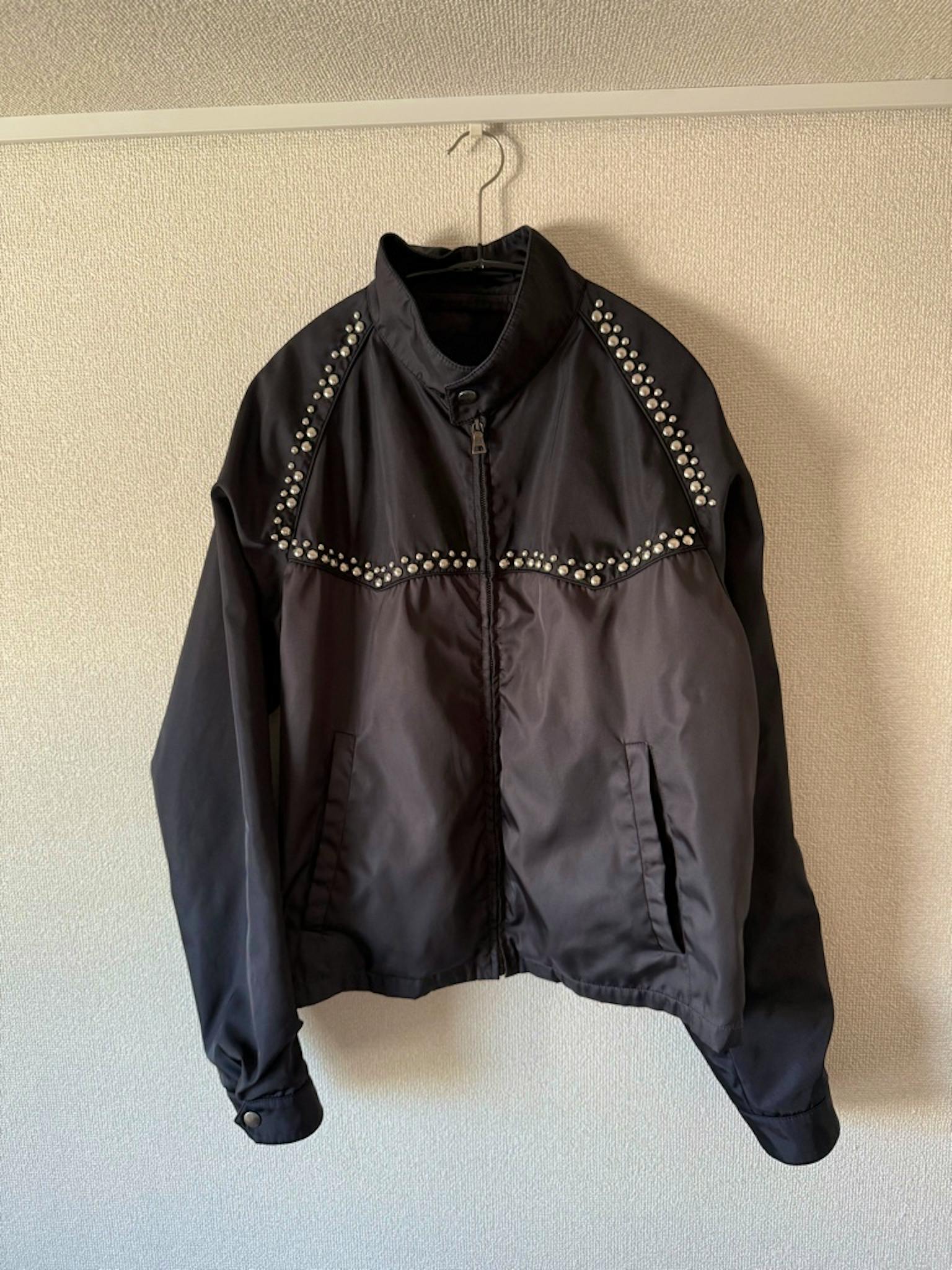 prada 12ss スタッズブルゾン 44 出品7月15まで