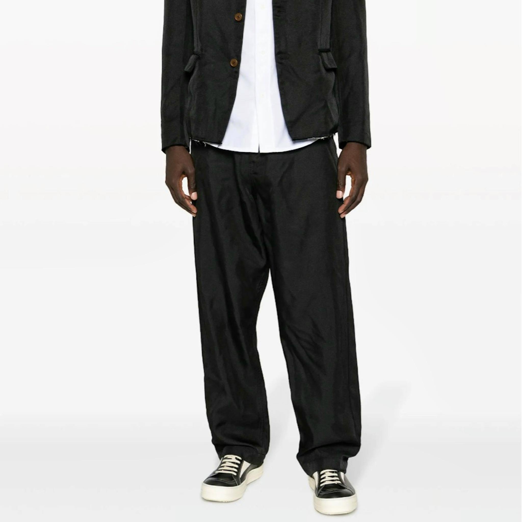 black comme des garcons 23AW エステルオーバーパンツ ポリ縮 