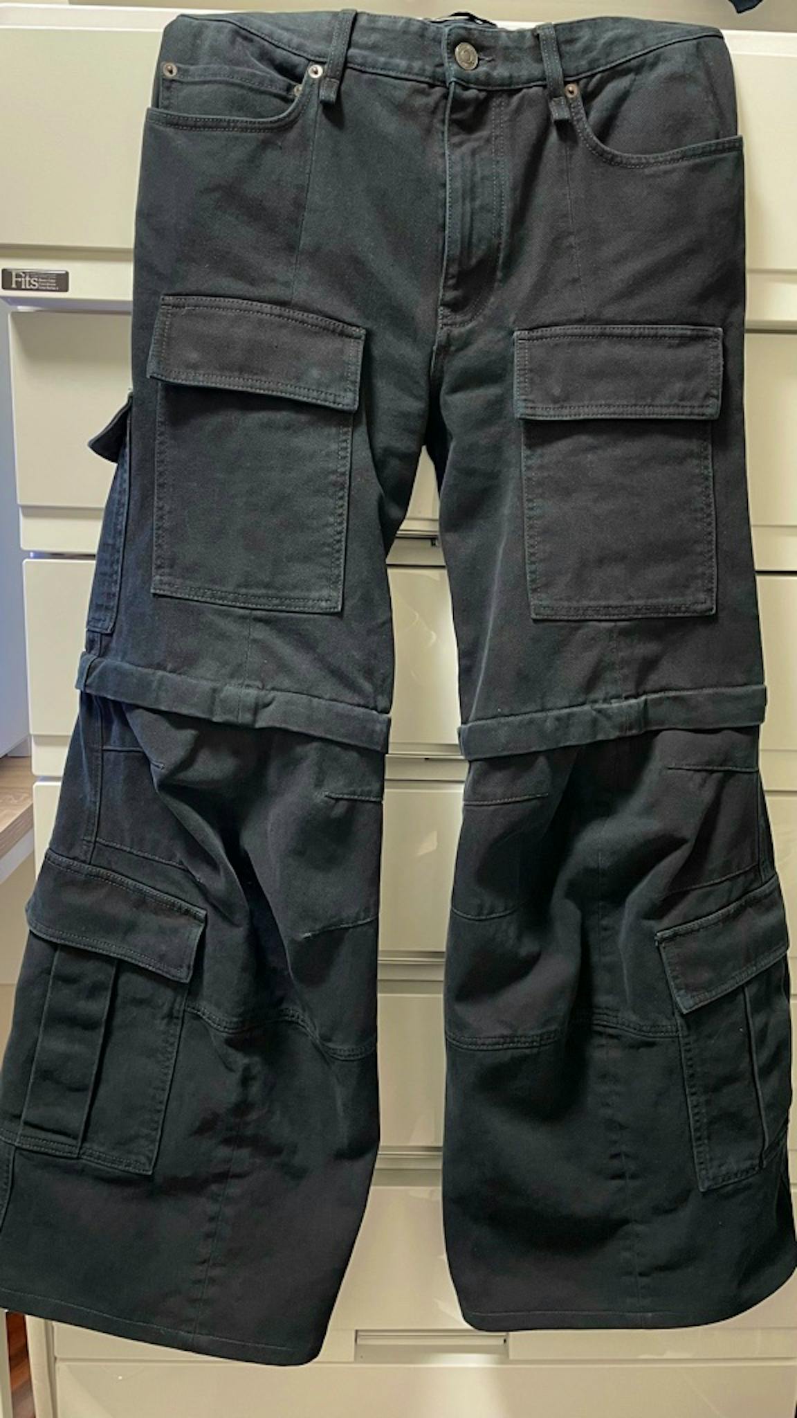BALENCIAGA FLARED CARGO フレアカーゴ パンツ デニム ブラックXS 
