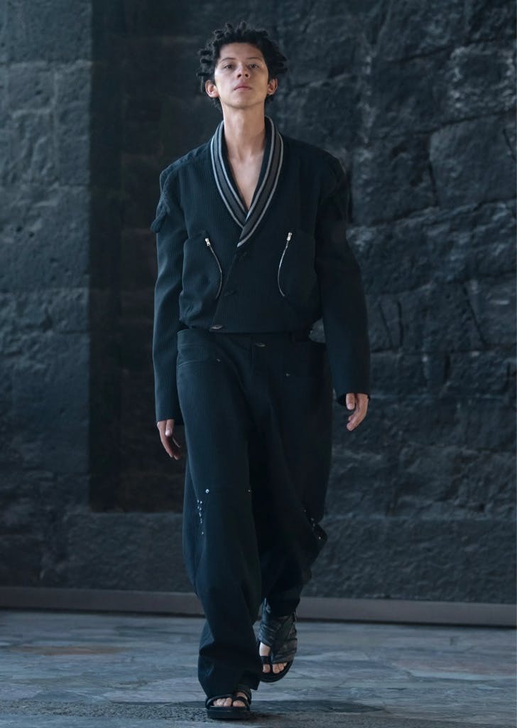 Yohji Yamamoto Pour Homme 23AW ウールギャバジンドレープパッチ  
