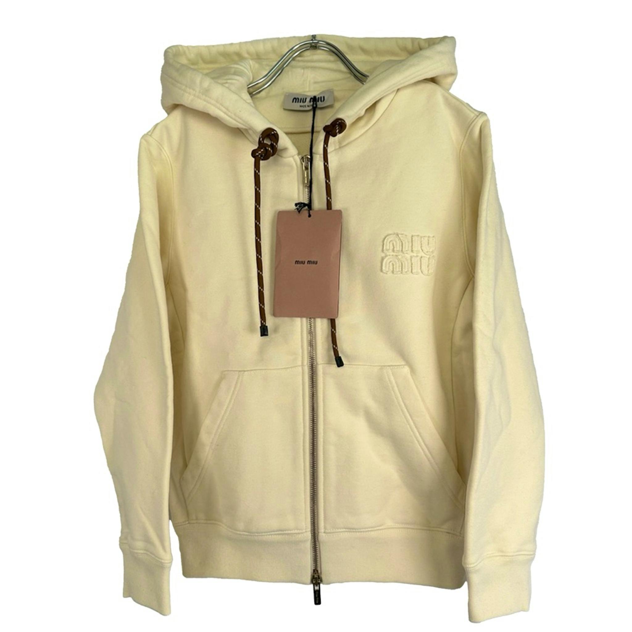 新品◇正規品◇MIUMIU ミュウミュウ Full Zip Hoodie ChestLogo 胸ロゴ 