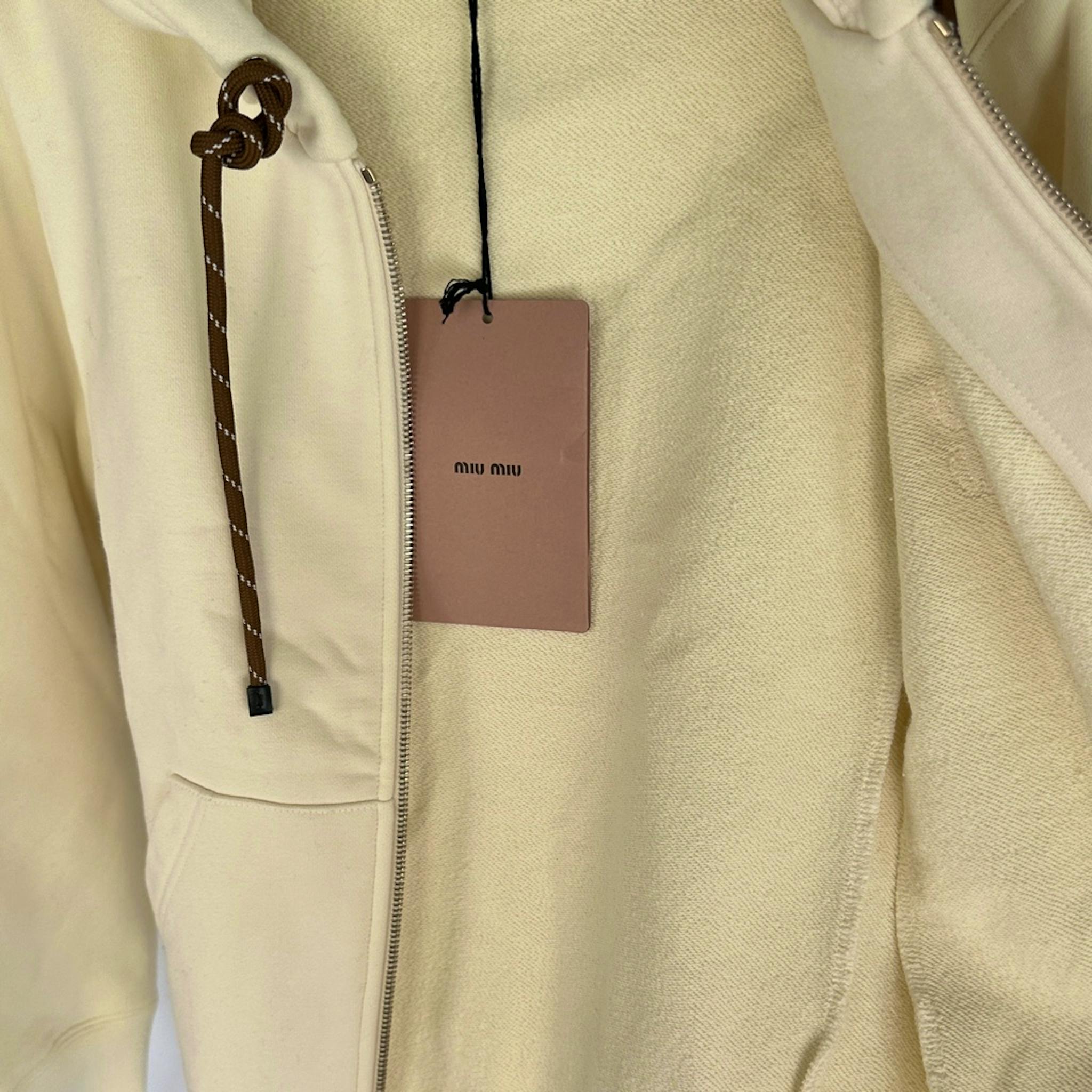 新品◇正規品◇MIUMIU ミュウミュウ Full Zip Hoodie ChestLogo 胸ロゴ 