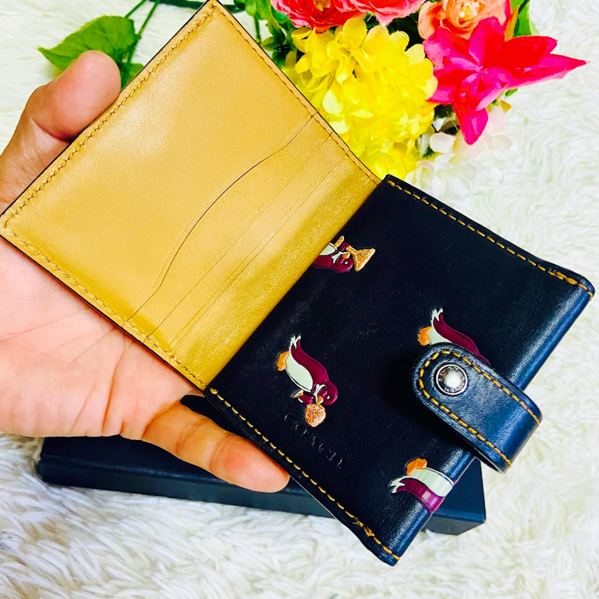 本革✨COACH✨コーチ✨財布✨ペンギン✨シャンパン✨グラブタンレザー 