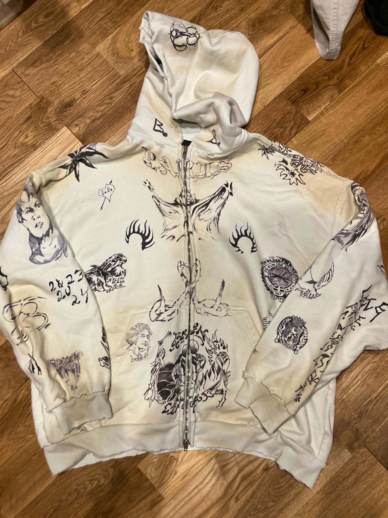 BALENCIAGA tat zip up hoodie 希少XXL - ARCHIVESTOCK