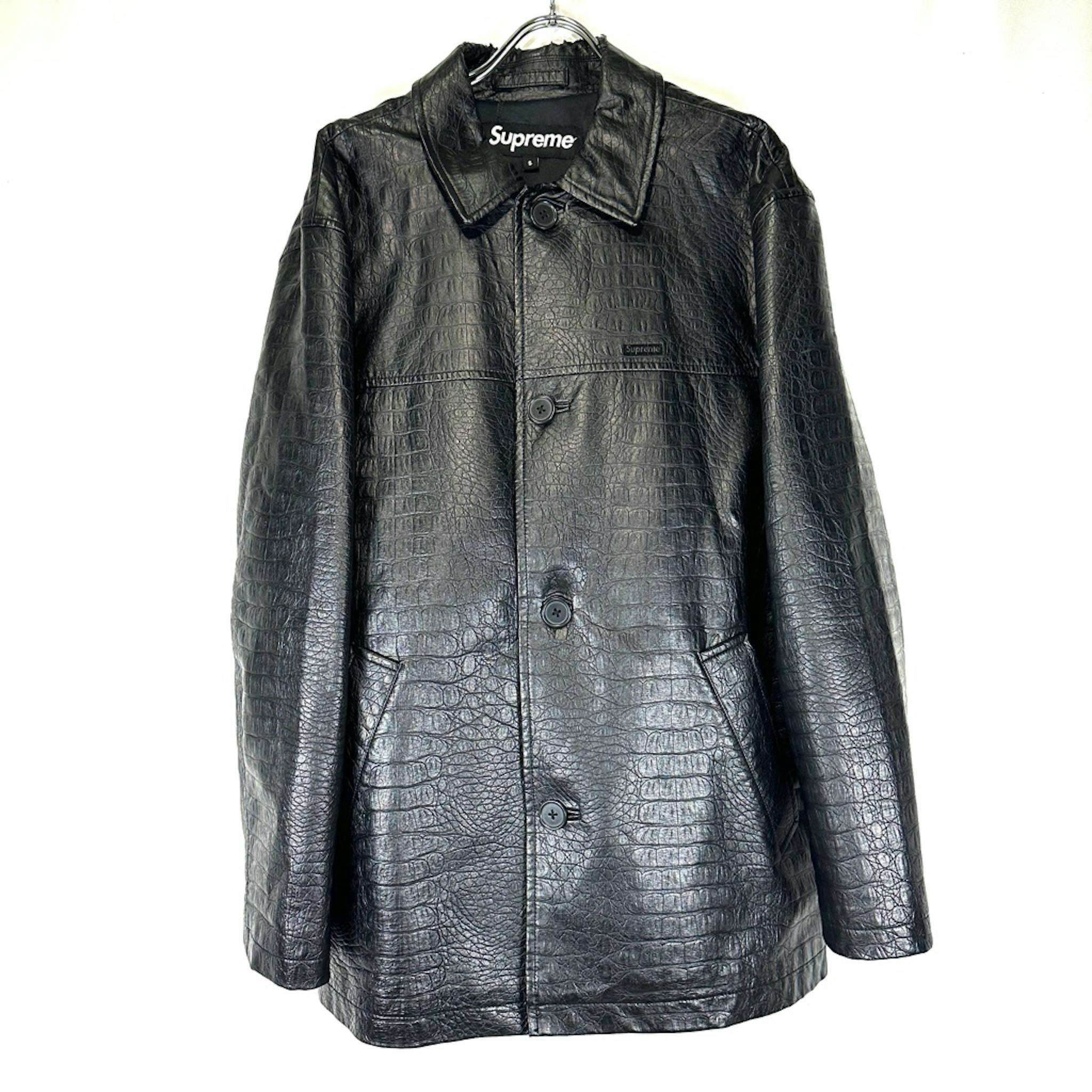 希少◇SUPREME シュプリーム 22ss レザージャケット クロコダイル柄 