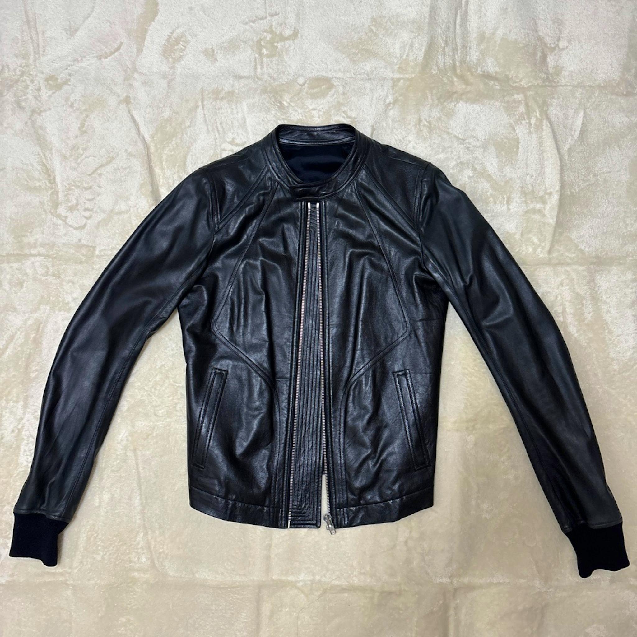 Rick Owens リックオウエンス intarsia インターシャ レザージャケット 