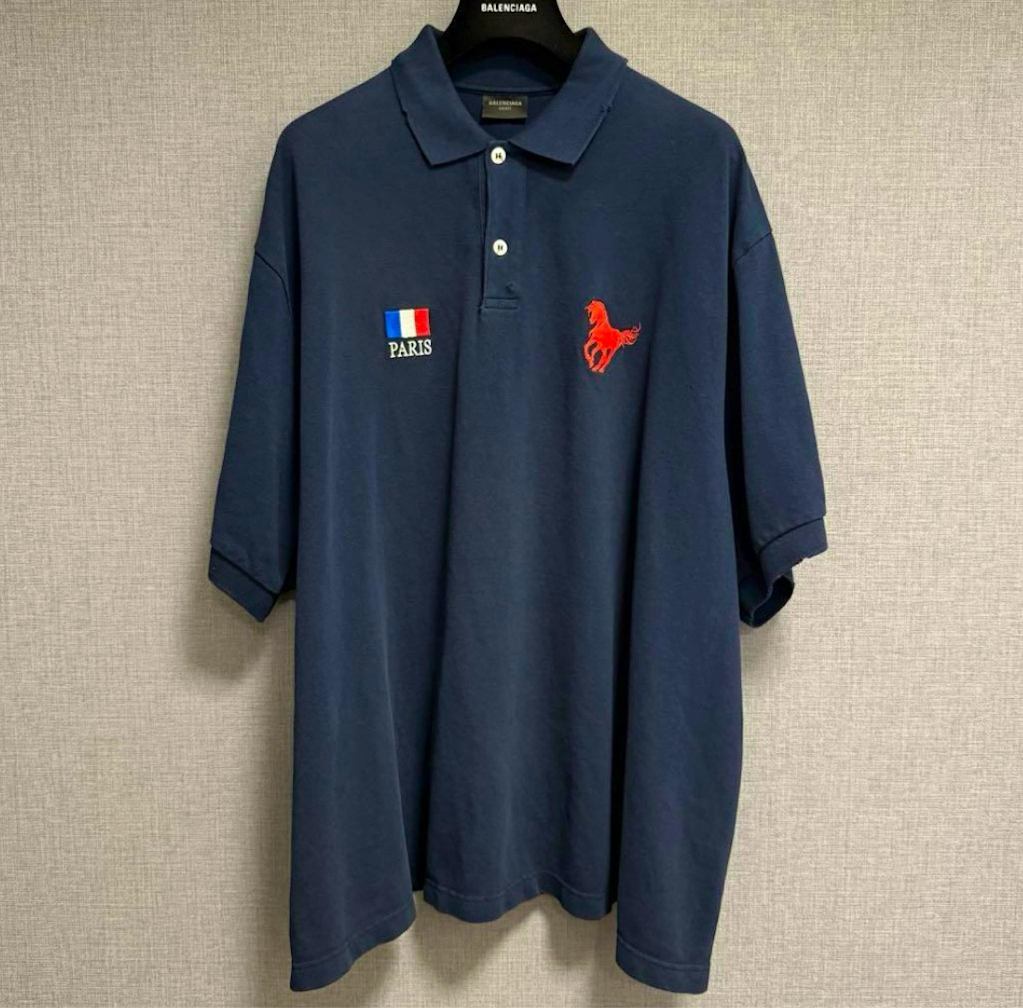 BALENCIAGA POLO PARIS HORSE POLO SHIRT - ARCHIVESTOCK 