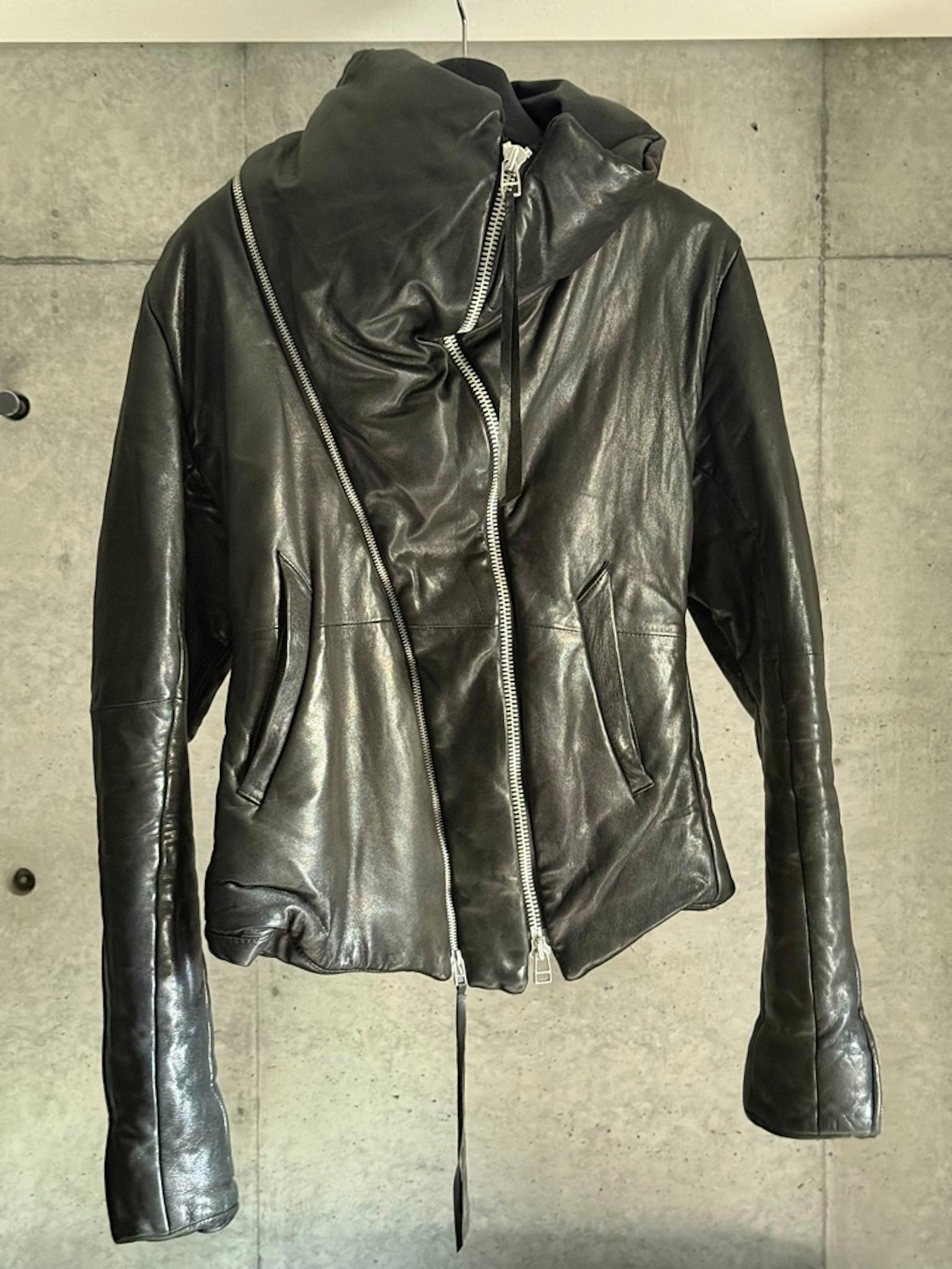 EKAM/double zip lambskin padded jacket - ARCHIVESTOCK