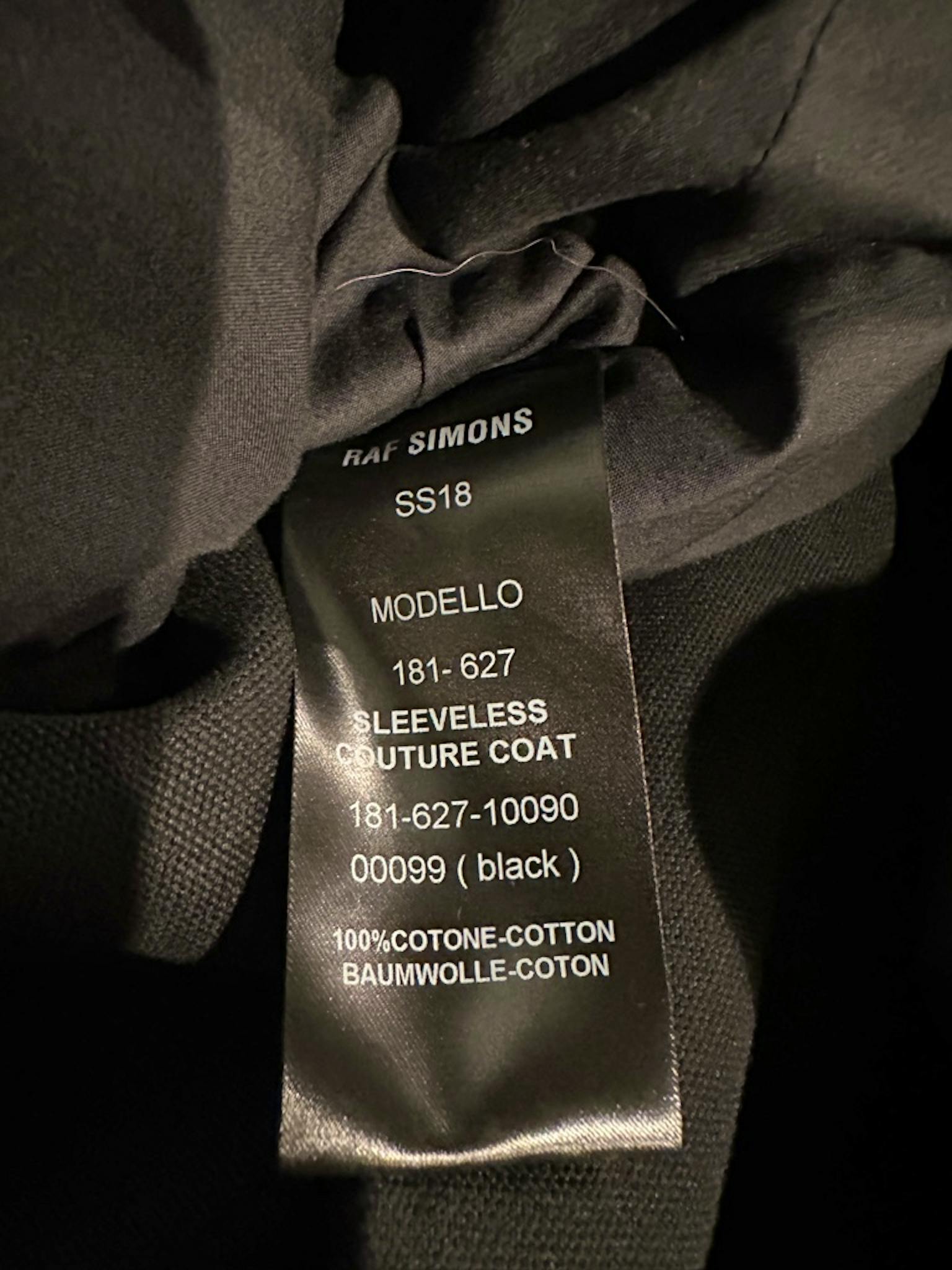 RAF SIMONS 18ss ノースリーブコート - ARCHIVESTOCK