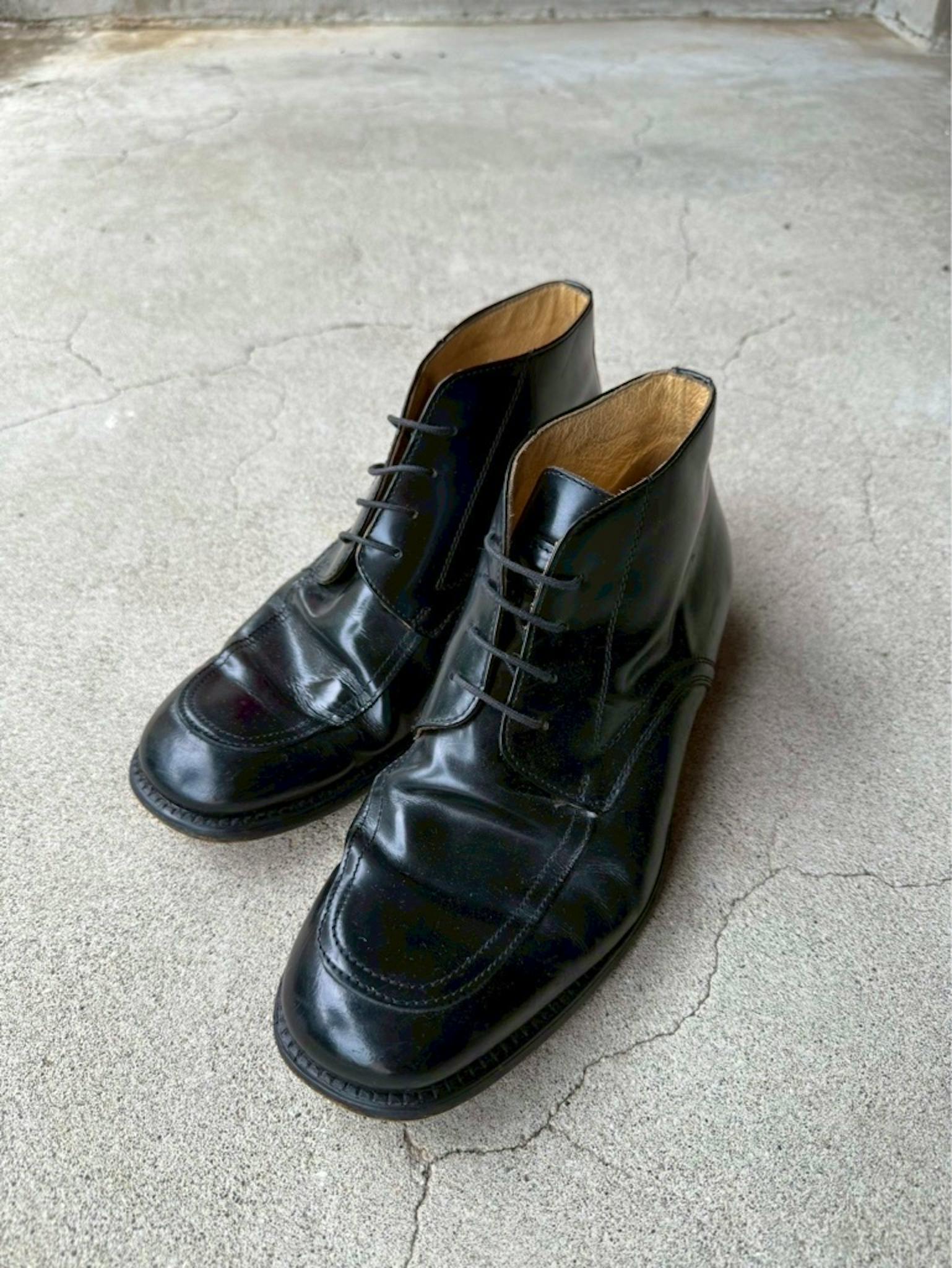 ALESSANDRO ARCHIVE BLACK LEATHER BOOTS - ARCHIVESTOCK