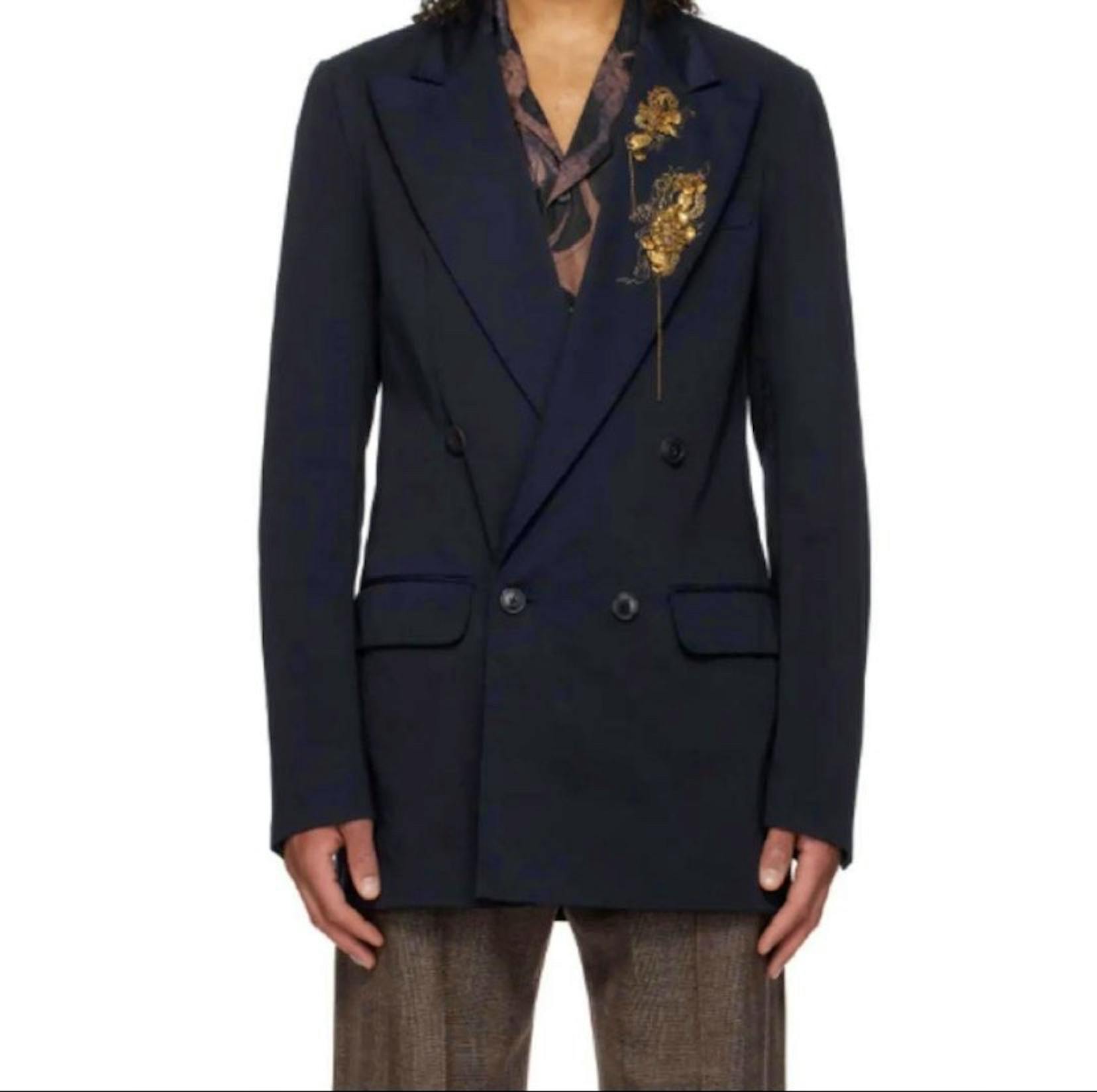 DRIES VAN NOTEN 25ss Embellished Blazer - ARCHIVESTOCK