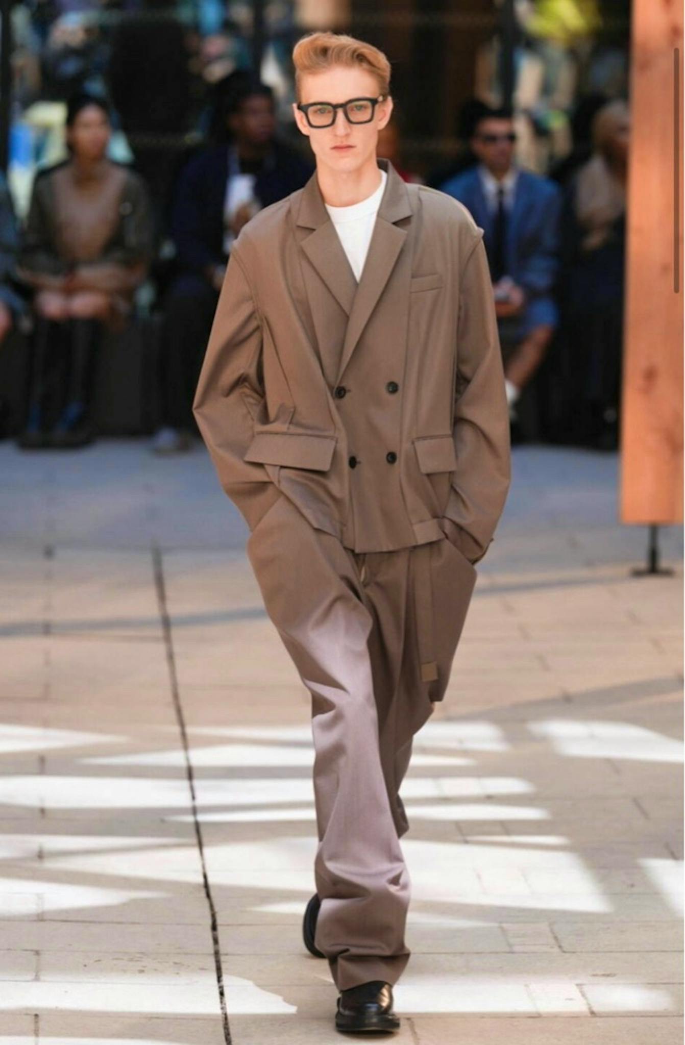 sacai 25ss Doeskin Jacket & Pants セットアップ Taupe サイズ1 