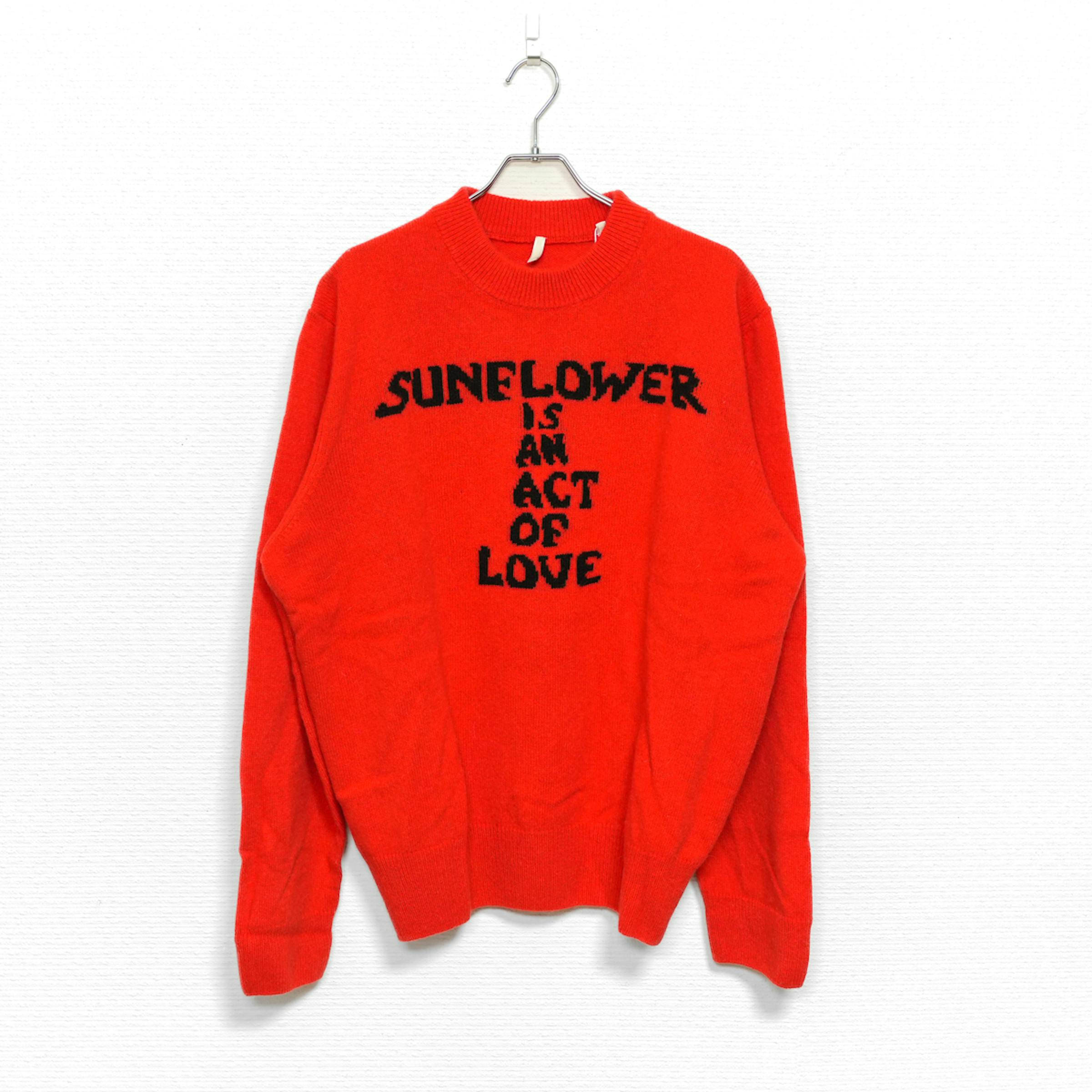 SUNFLOWER MOON LOVE KNIT RED - ARCHIVESTOCK