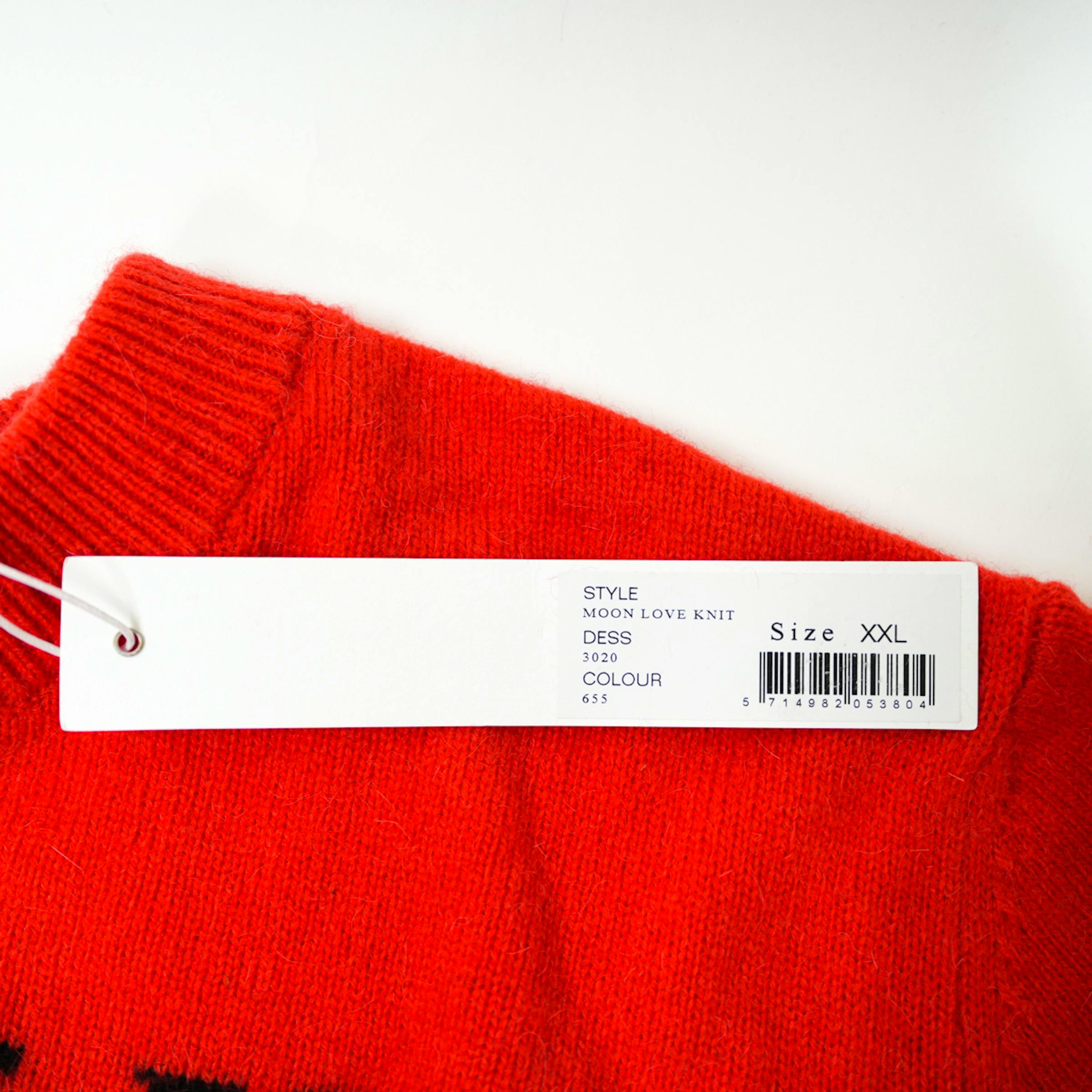 SUNFLOWER MOON LOVE KNIT RED - ARCHIVESTOCK