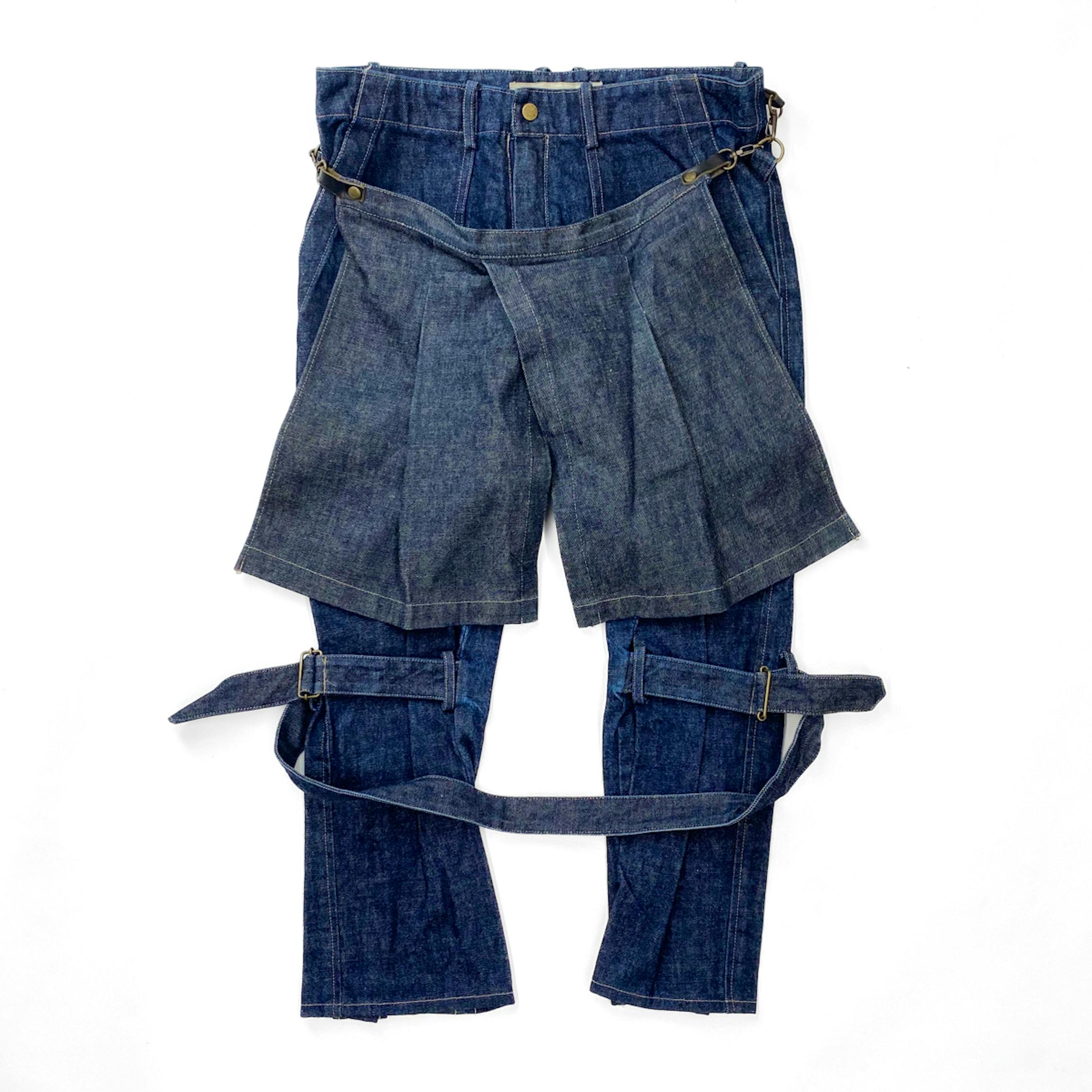 BEAUTY:BEAST BONDAGE DENIM PANTS - ARCHIVESTOCK