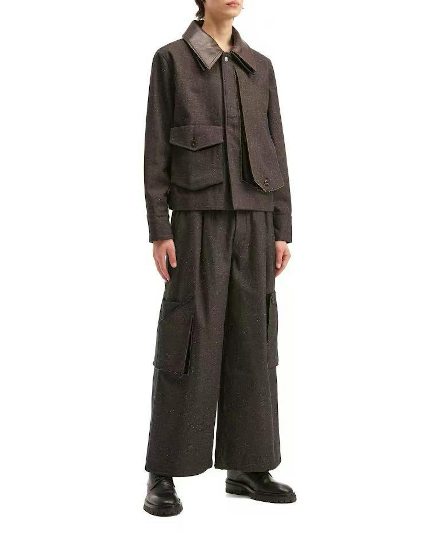 NULLUS 25AW PEELED OFF CARGO TROUSER BROWN 深水光太 - ARCHIVESTOCK