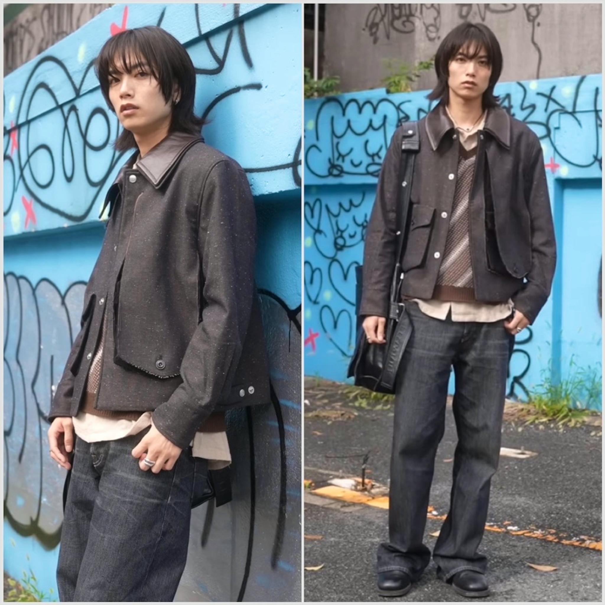 NULLUS】25AW PEELED OFF JACKET IN BROWN - ARCHIVESTOCK