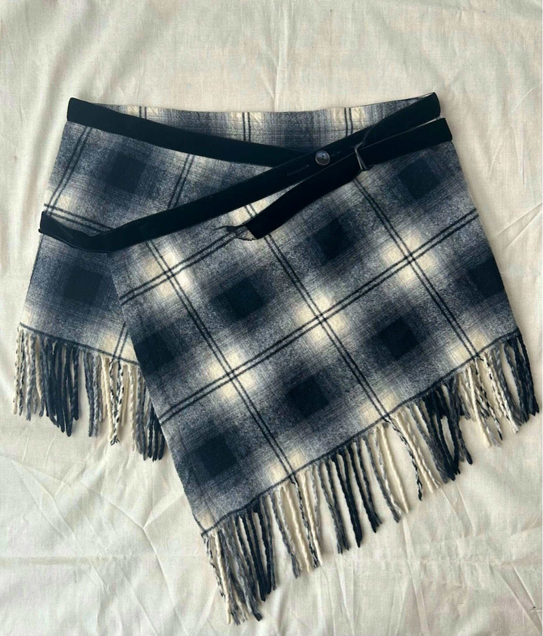 Number (n)ine 07aw Warp Check Skirt オンブレチェック ラップ 