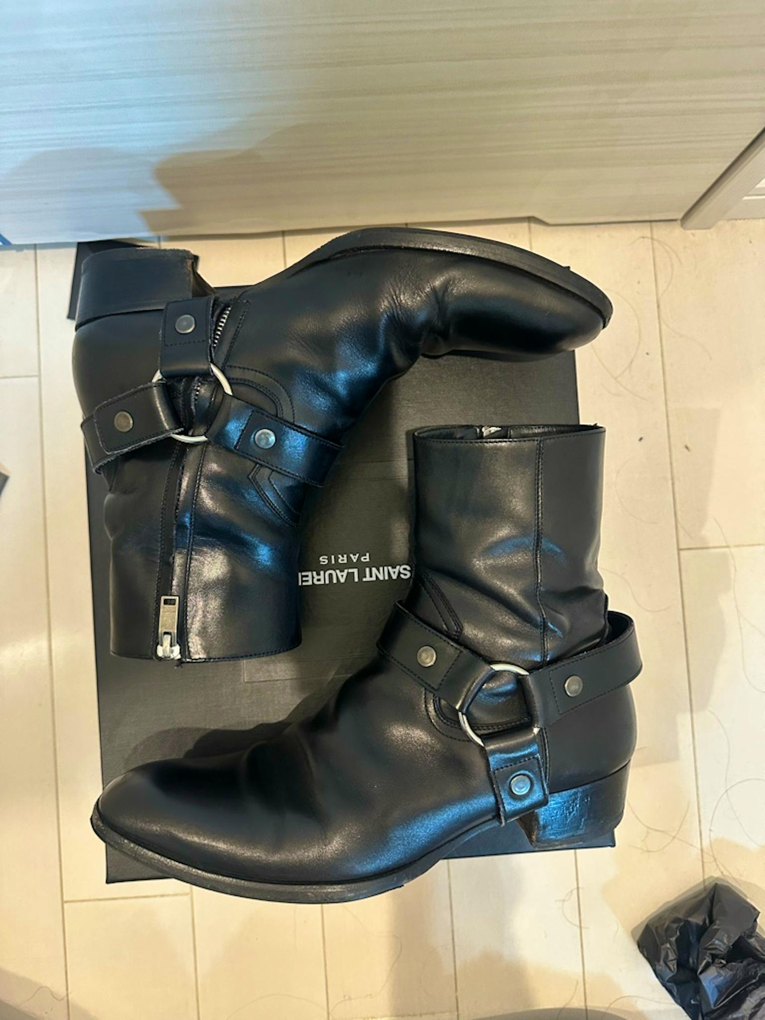 SAINT LAURENT PARIS ハーネスリングブーツ 42 - ARCHIVESTOCK
