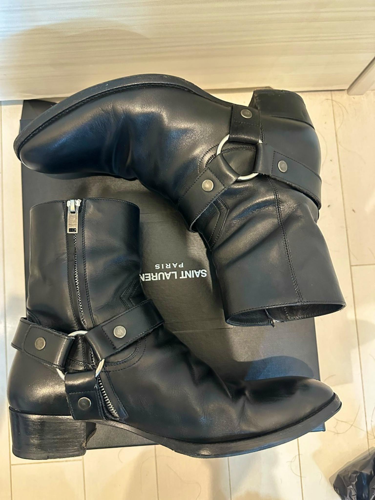 SAINT LAURENT PARIS ハーネスリングブーツ 42 - ARCHIVESTOCK
