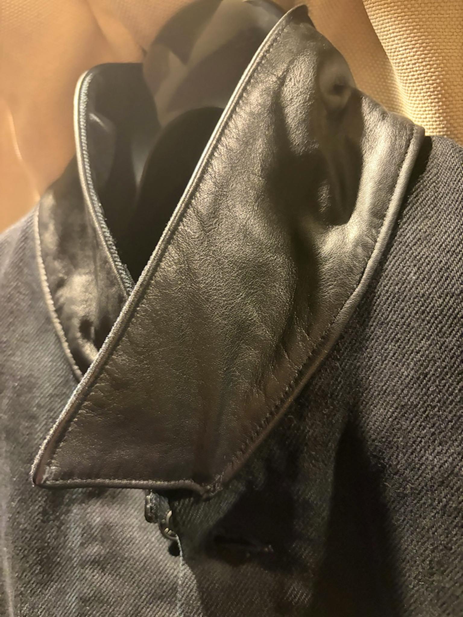 BALENCIAGA Garde-Robe レザー襟 デニムジャケット サイズ3 - ARCHIVESTOCK