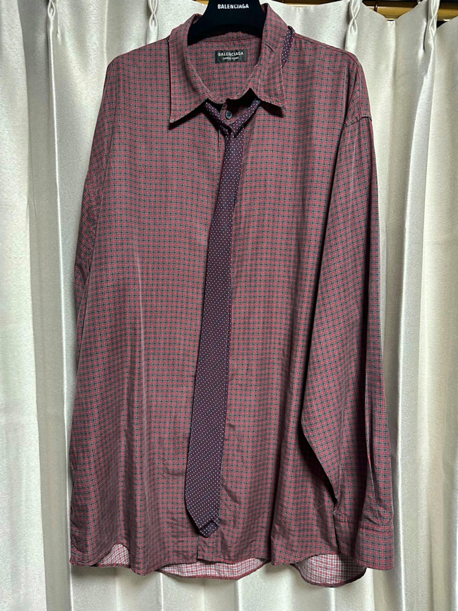 BALENCIAGA 24winter フルイドシャツ タイセット - ARCHIVESTOCK