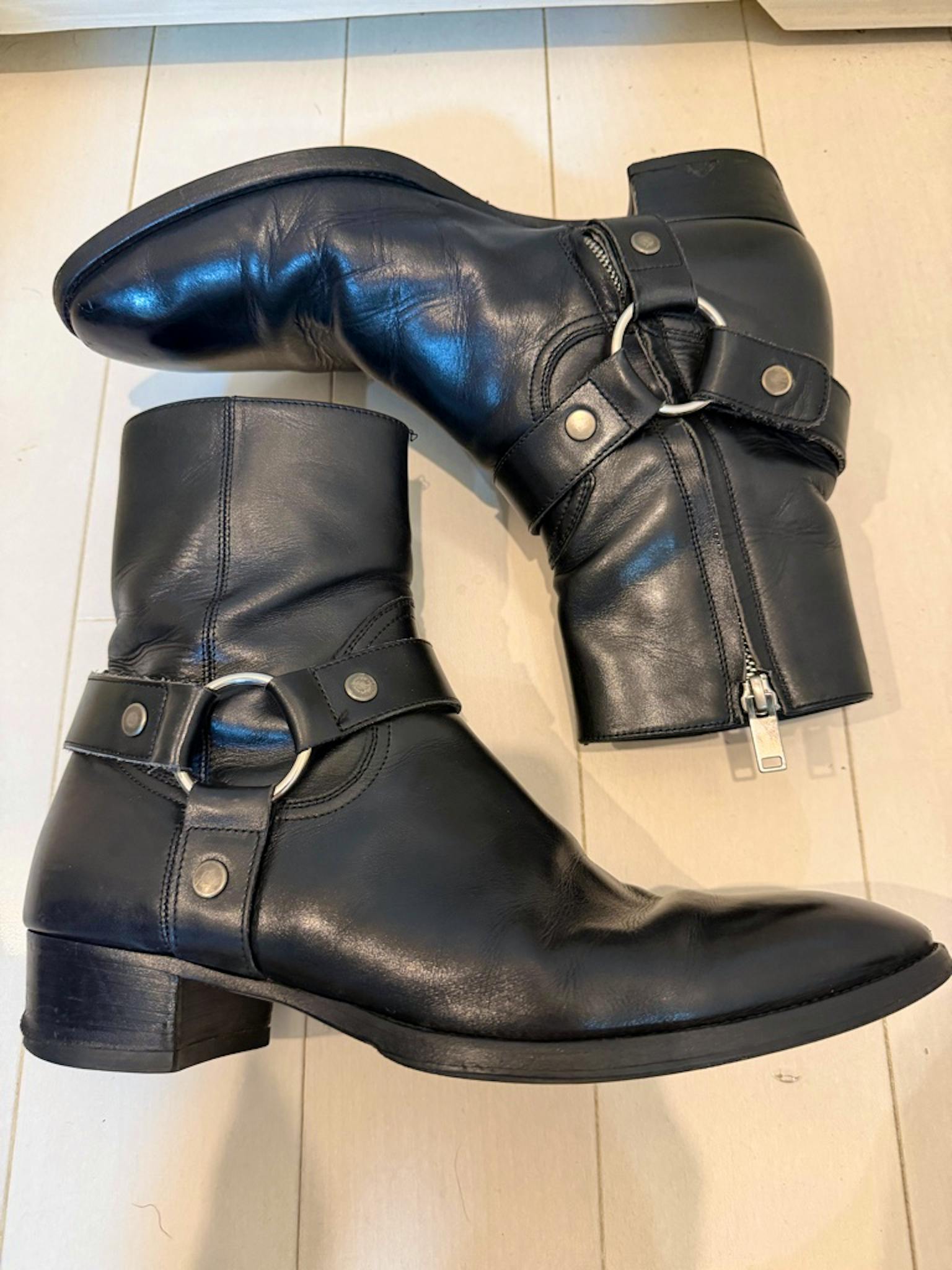 SAINT LAURENT ワイアットハーネスリングブーツ 41 エディ期 