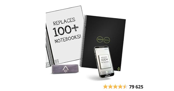 Rocketbook Core Cahier de Note Effacable - Réutilisable Bloc Note