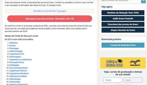 Simulador do Sisu 2023: veja 5 sites para calcular nota média no Enem